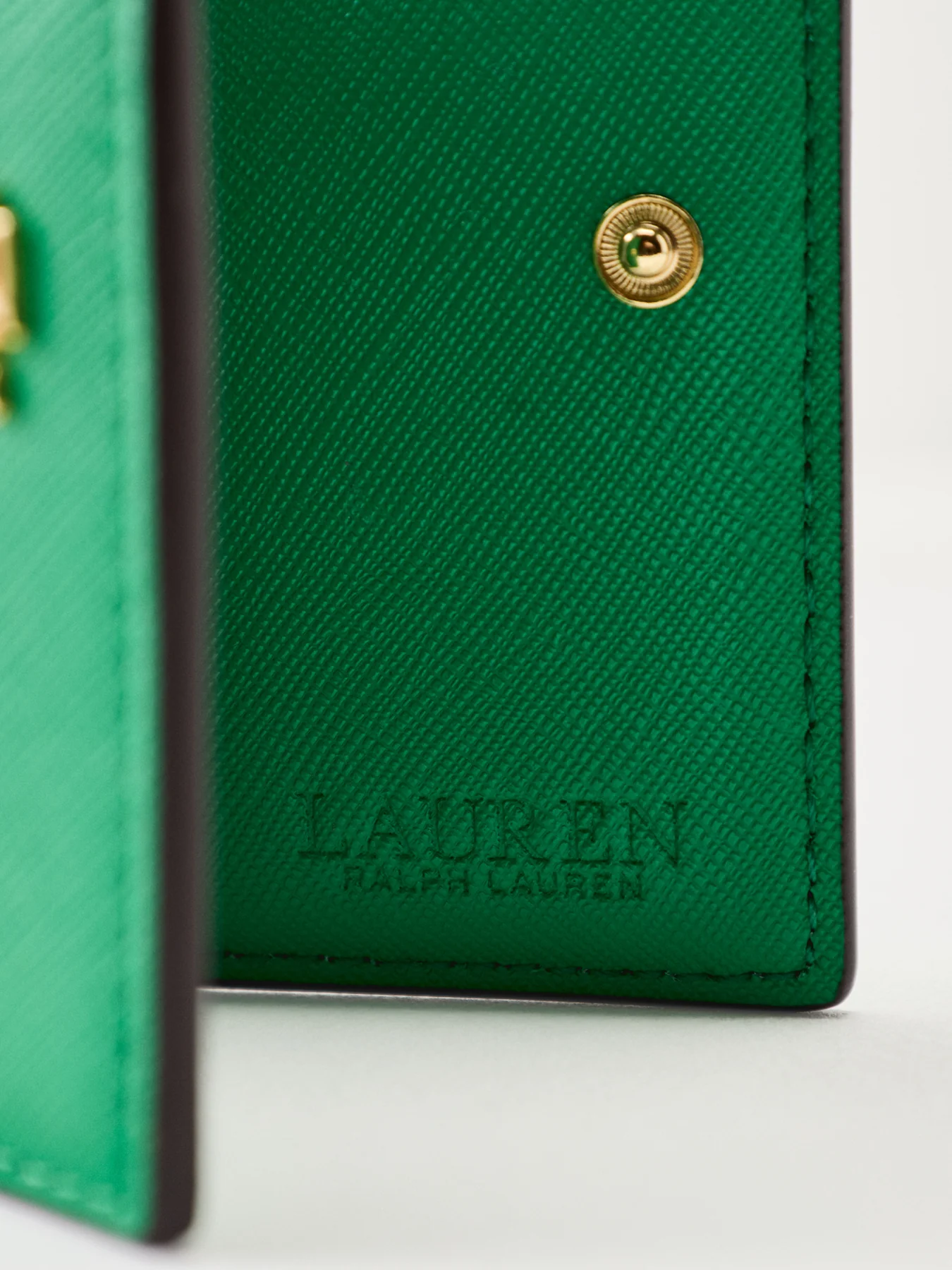Compact Small Leather Wallet Green - Image 3