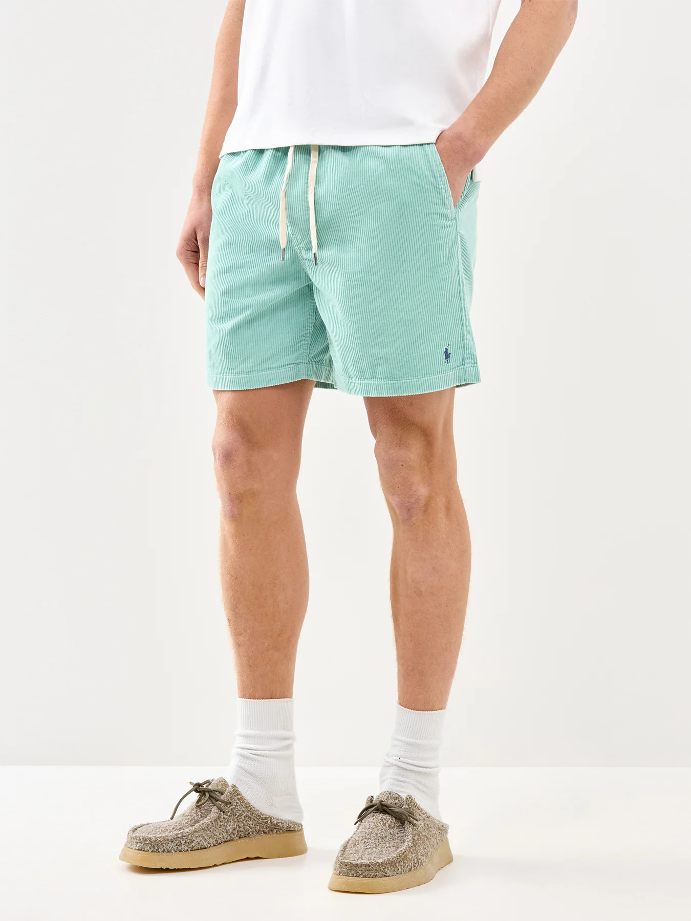 Corduroy Shorts Green - Image 4
