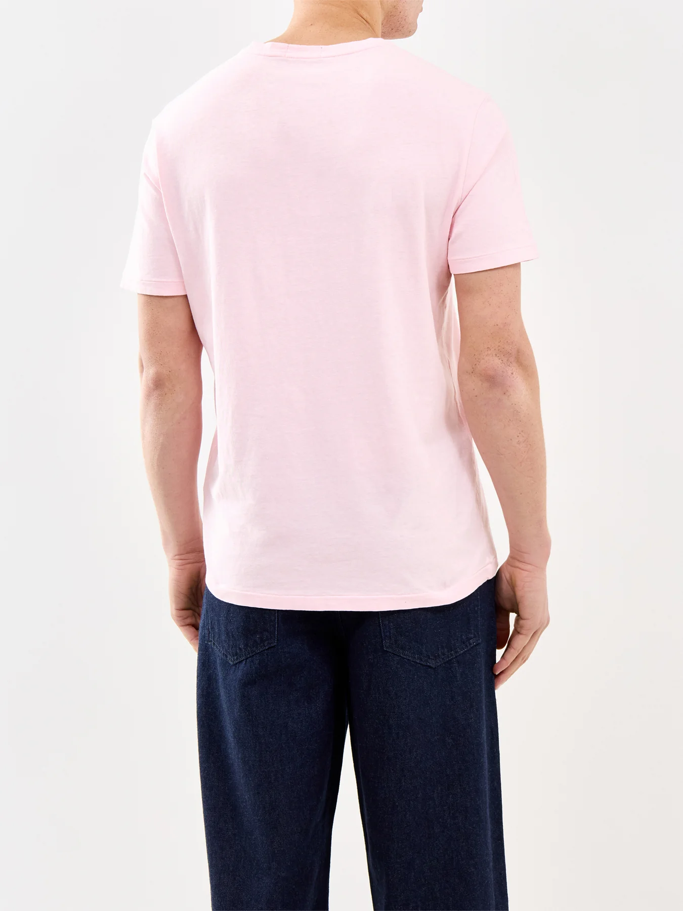 Cotton Linen Pocket T-Shirt Pink - Image 5