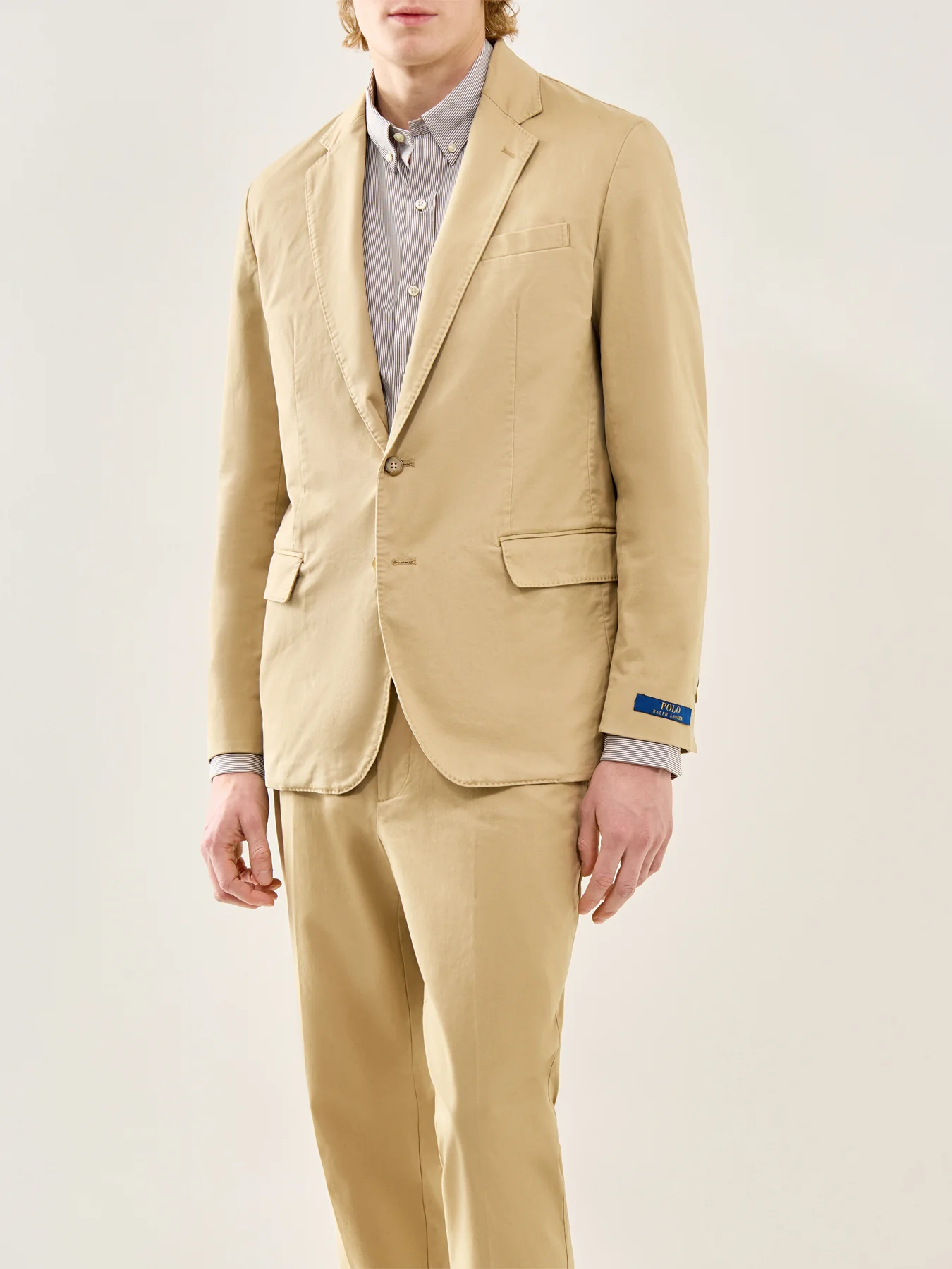 Cotton Stretch Chino Suit Jacket Monument Tan - Image 4