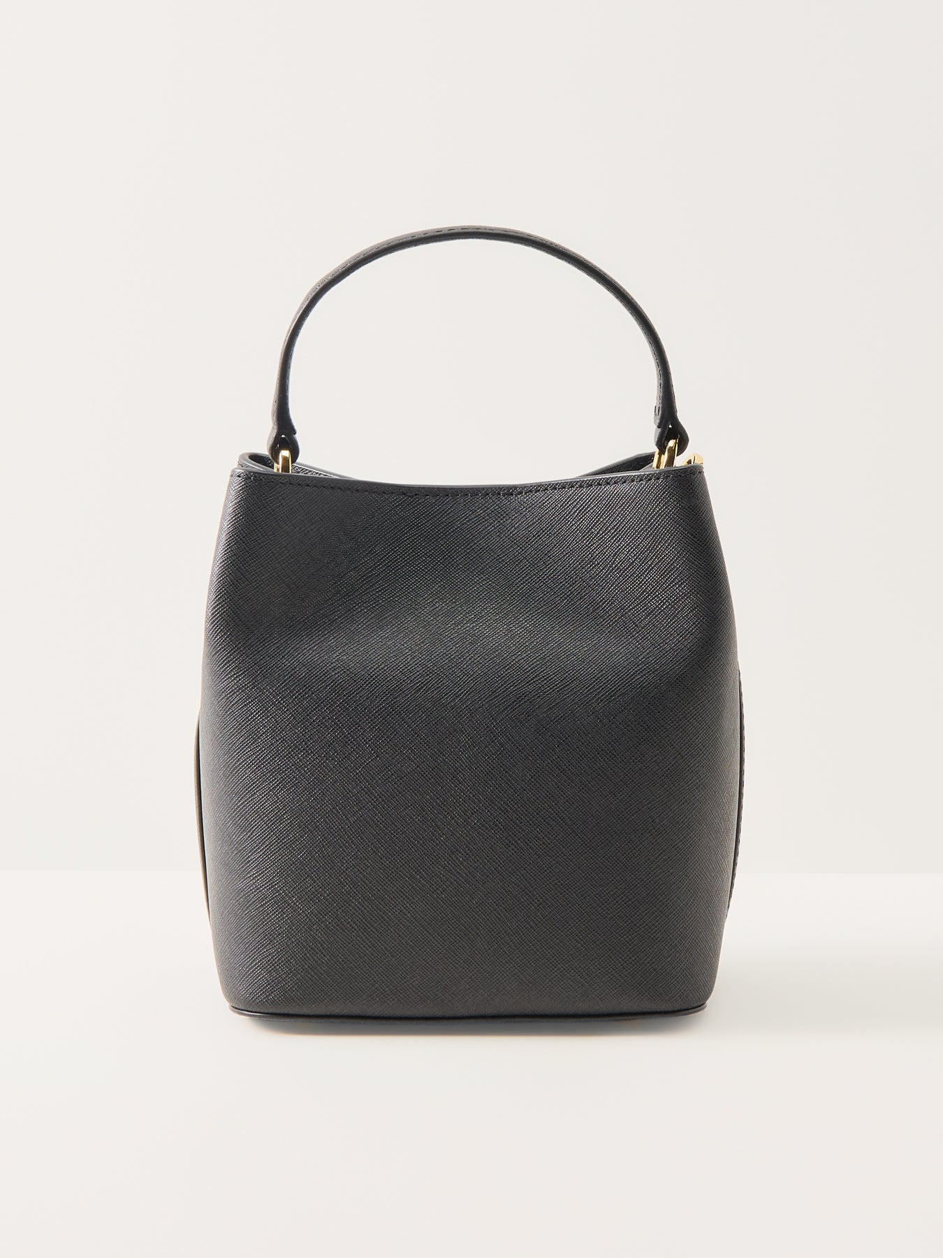 Reese Crosshatch Leather Small Bag Black - Image 3