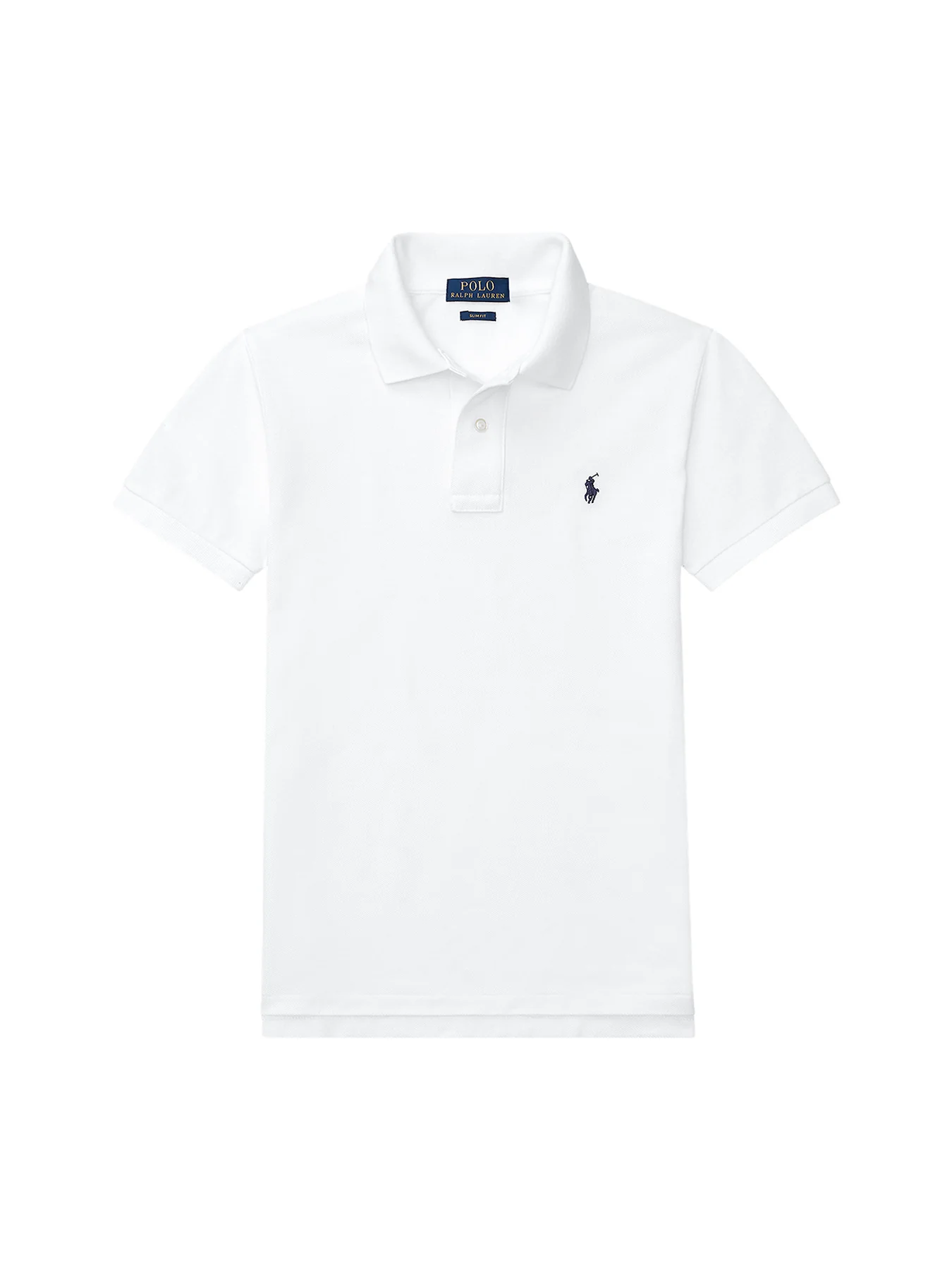 Slim Fit Cotton Polo White - Image 4