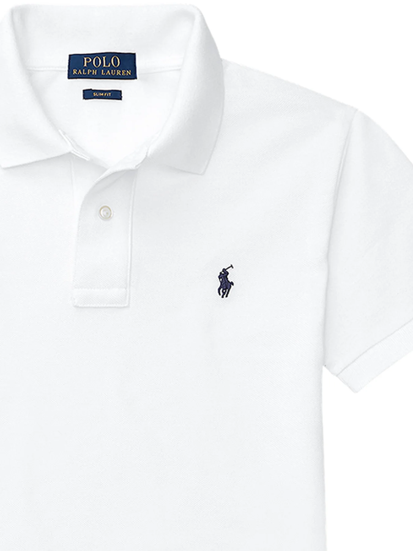 Slim Fit Cotton Polo White - Image 6