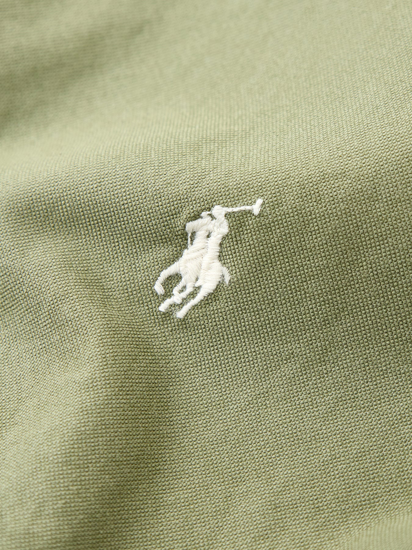 Garment-Dyed Oxford Shirt Khaki - Image 3
