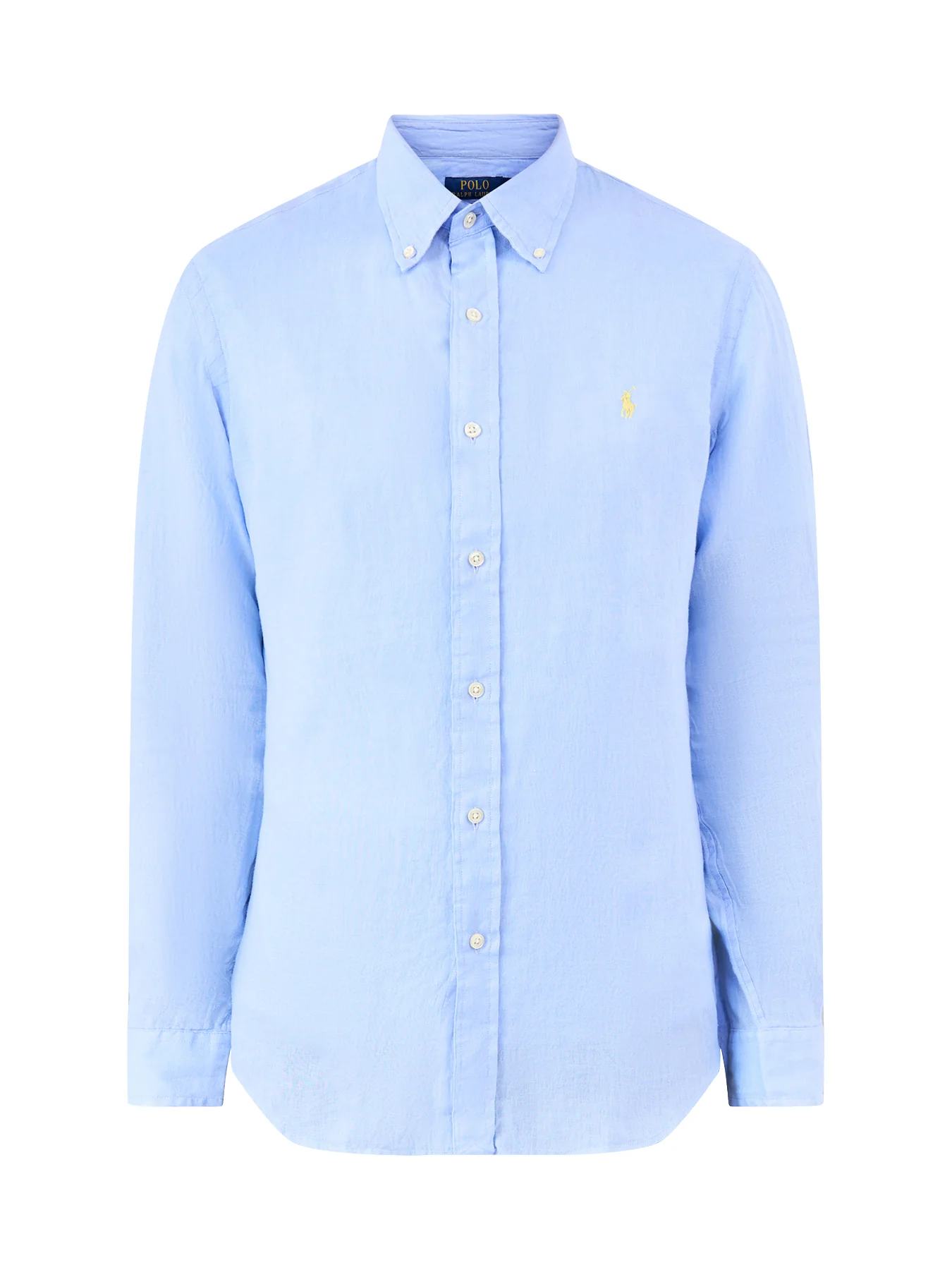 Custom Fit Linen Shirt Blue