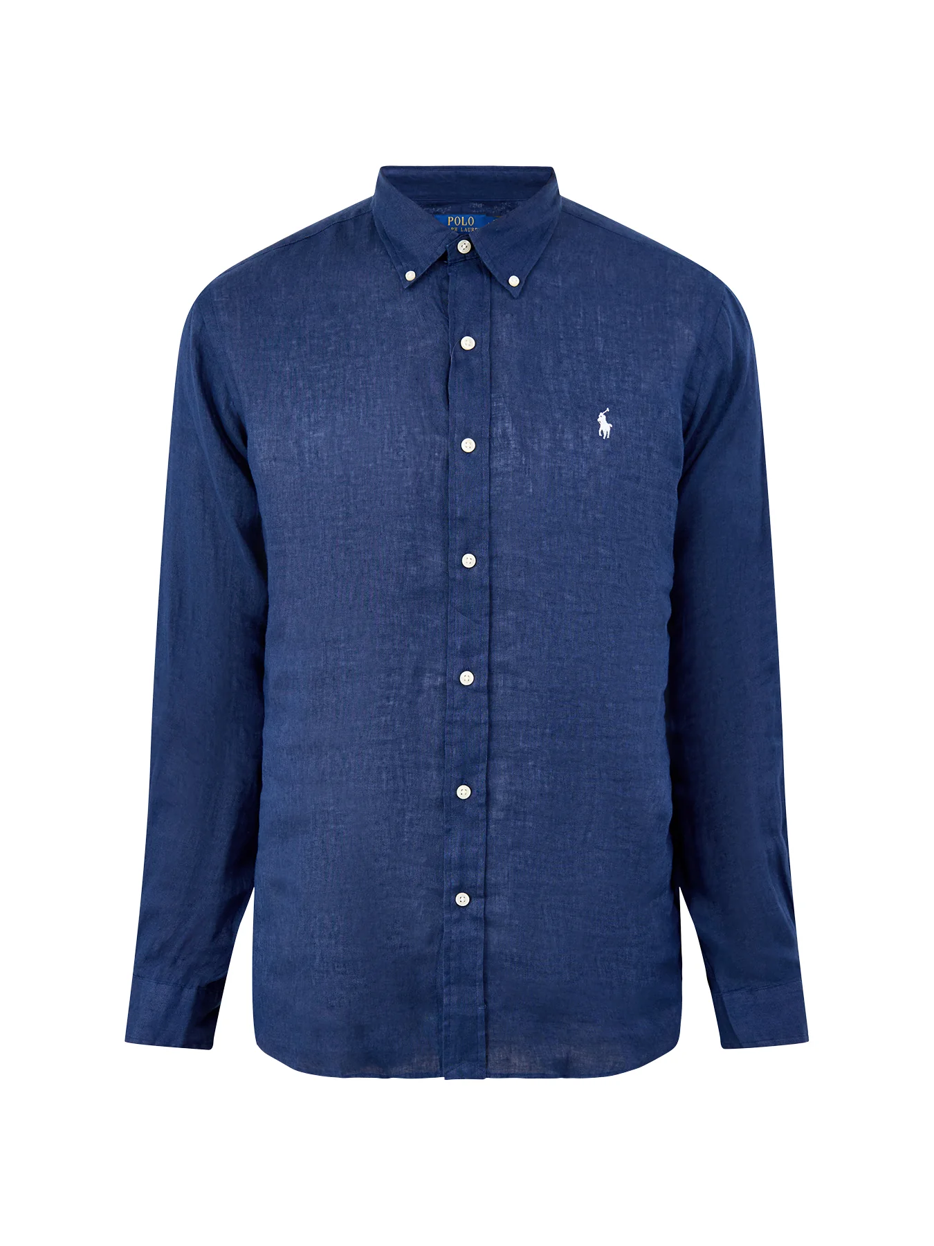 Custom Fit Linen Shirt Navy