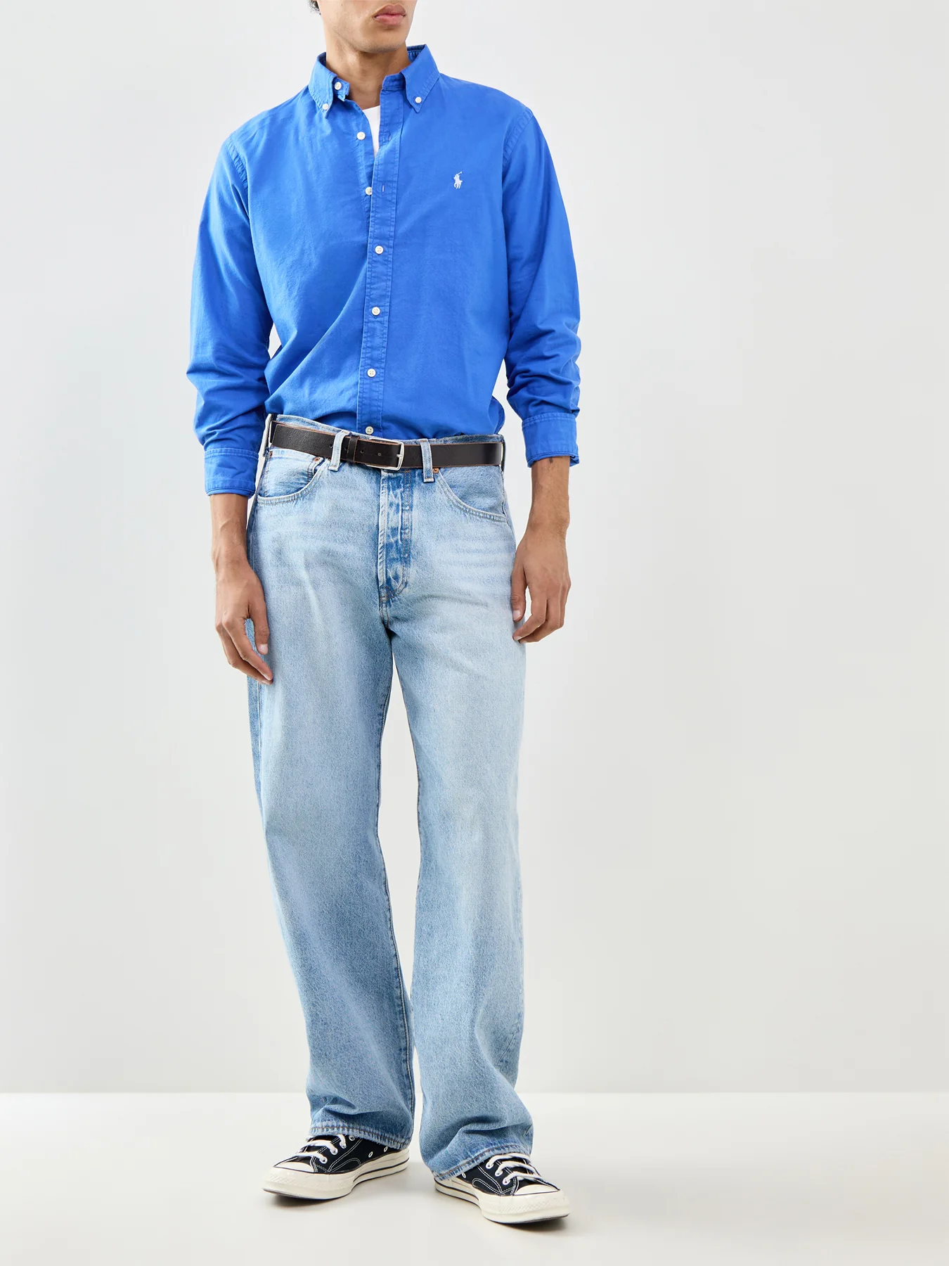 Custom Fit Oxford Shirt Blue - Image 2