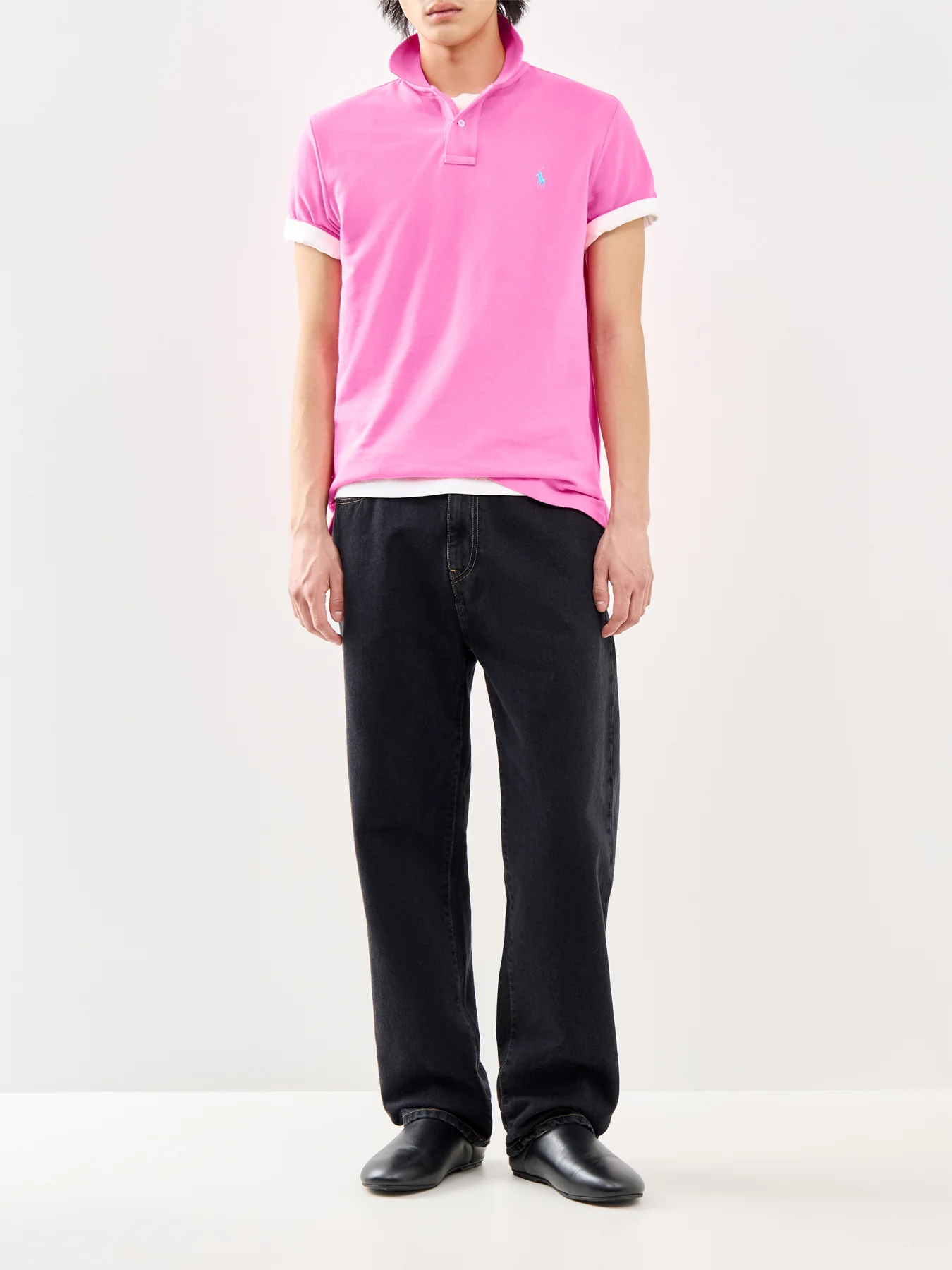 Custom Fit Polo Shirt Pink - Image 2