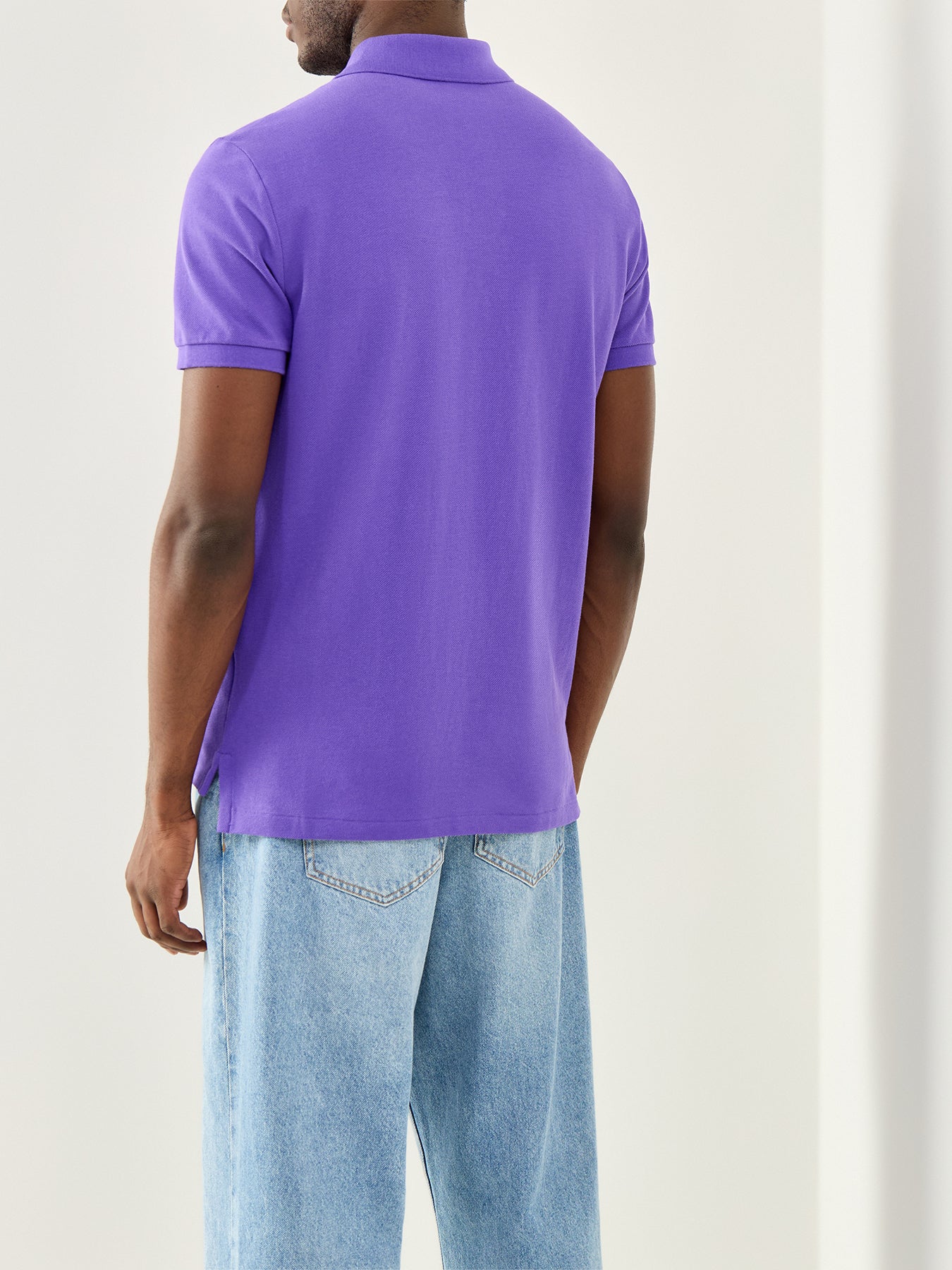 Custom Fit Polo Shirt Purple - Image 5