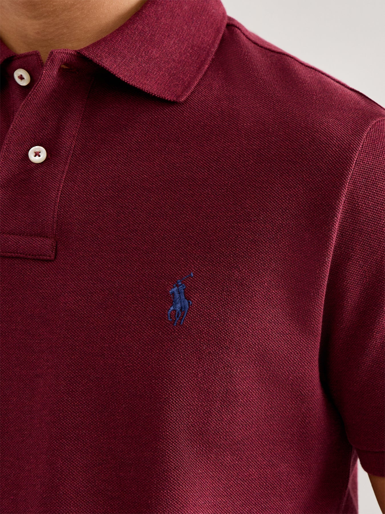 Custom Fit Cotton Polo Top Wine - Image 3