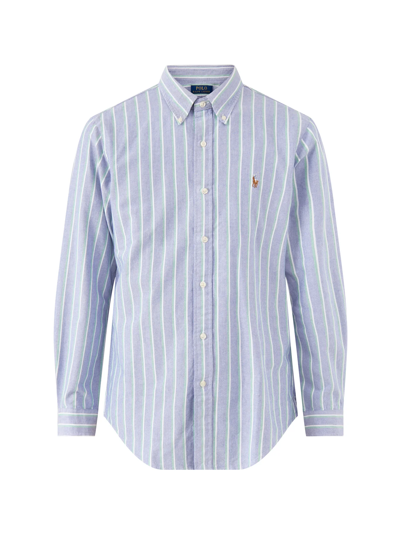 Custom Fit Stripe Oxford Shirt Navy