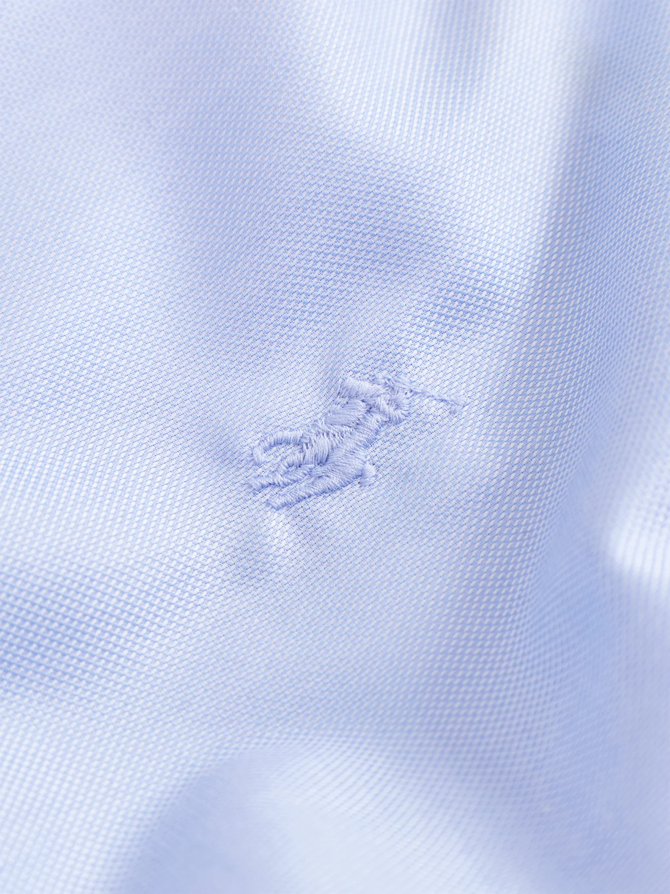 Custom Fit Textured Tonal Oxford Shirt White - Image 3