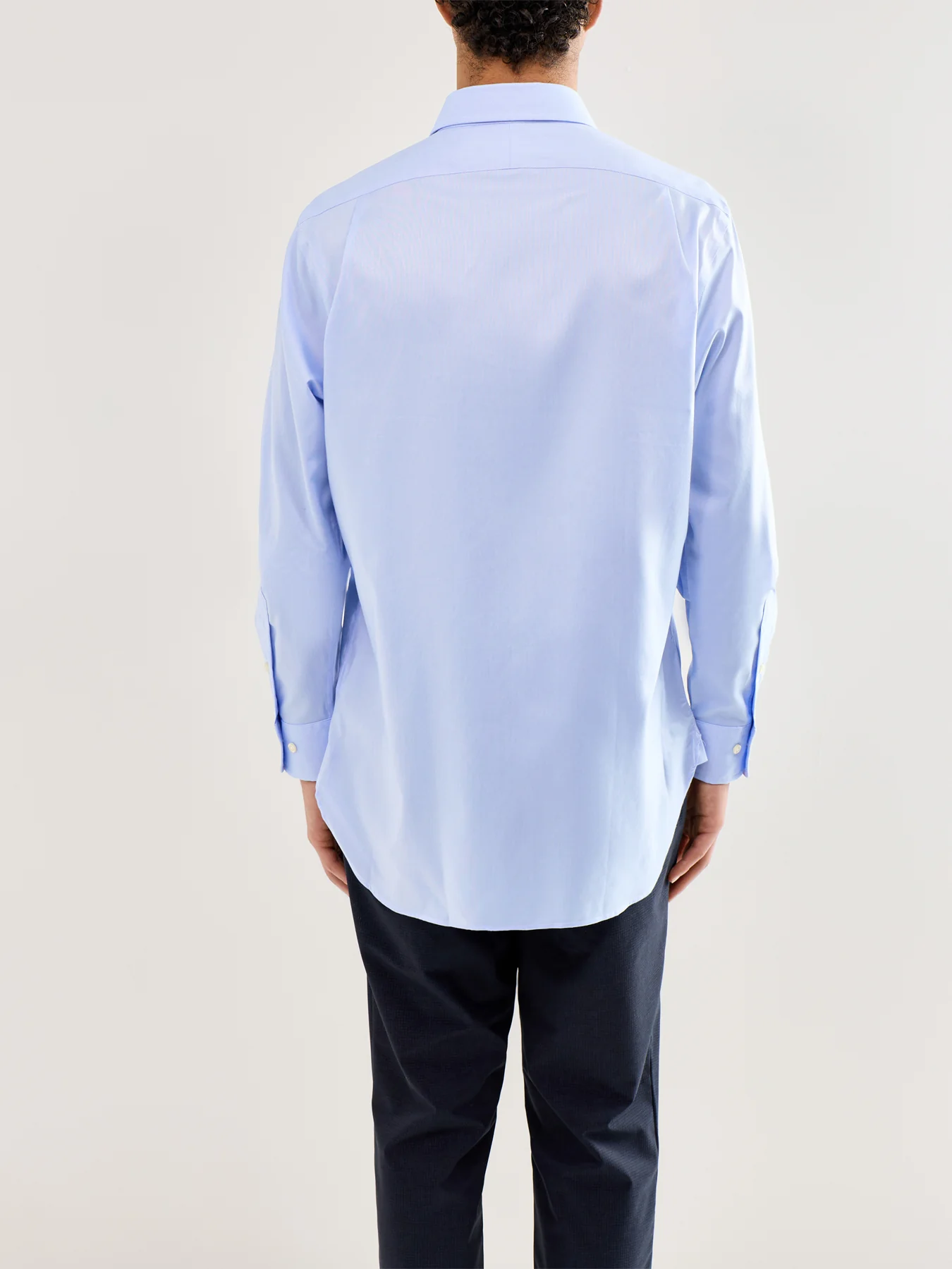 Custom Fit Textured Tonal Oxford Shirt White - Image 5