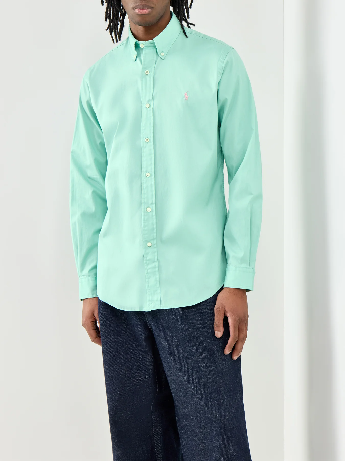 Ralph Lauren Custom Fit Twill Shirt Celadon - Image 4