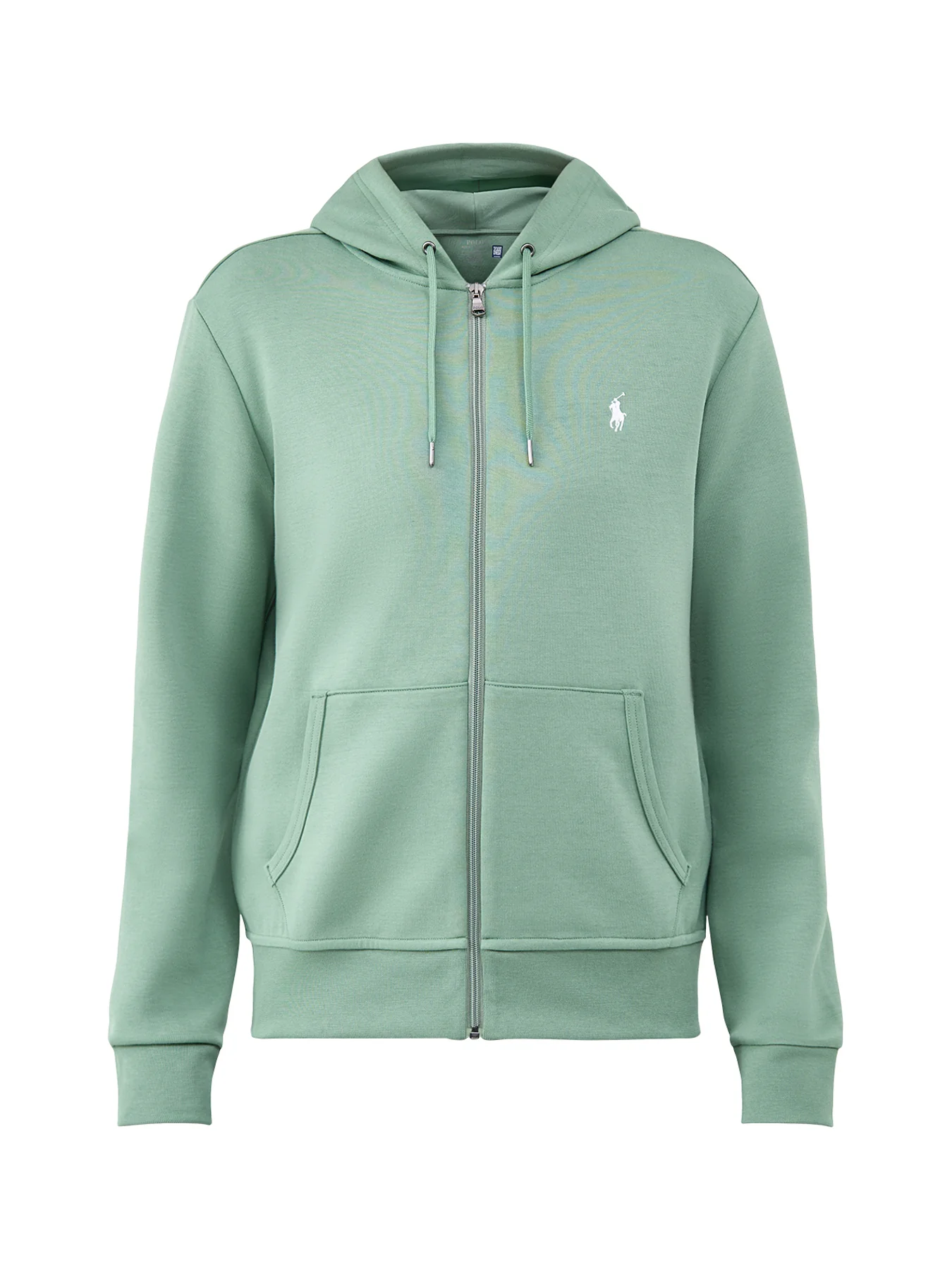 Double Knit Zip Through Hoodie Green