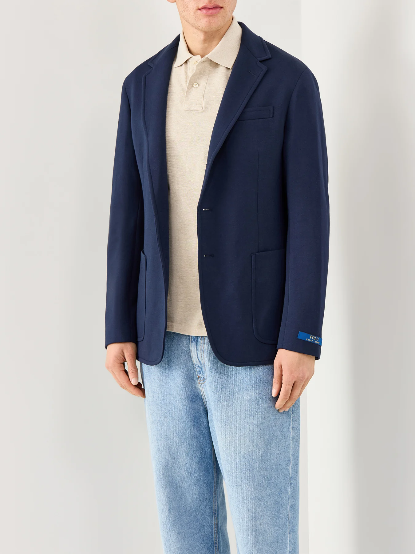 Double Knit Blazer Navy - Image 4