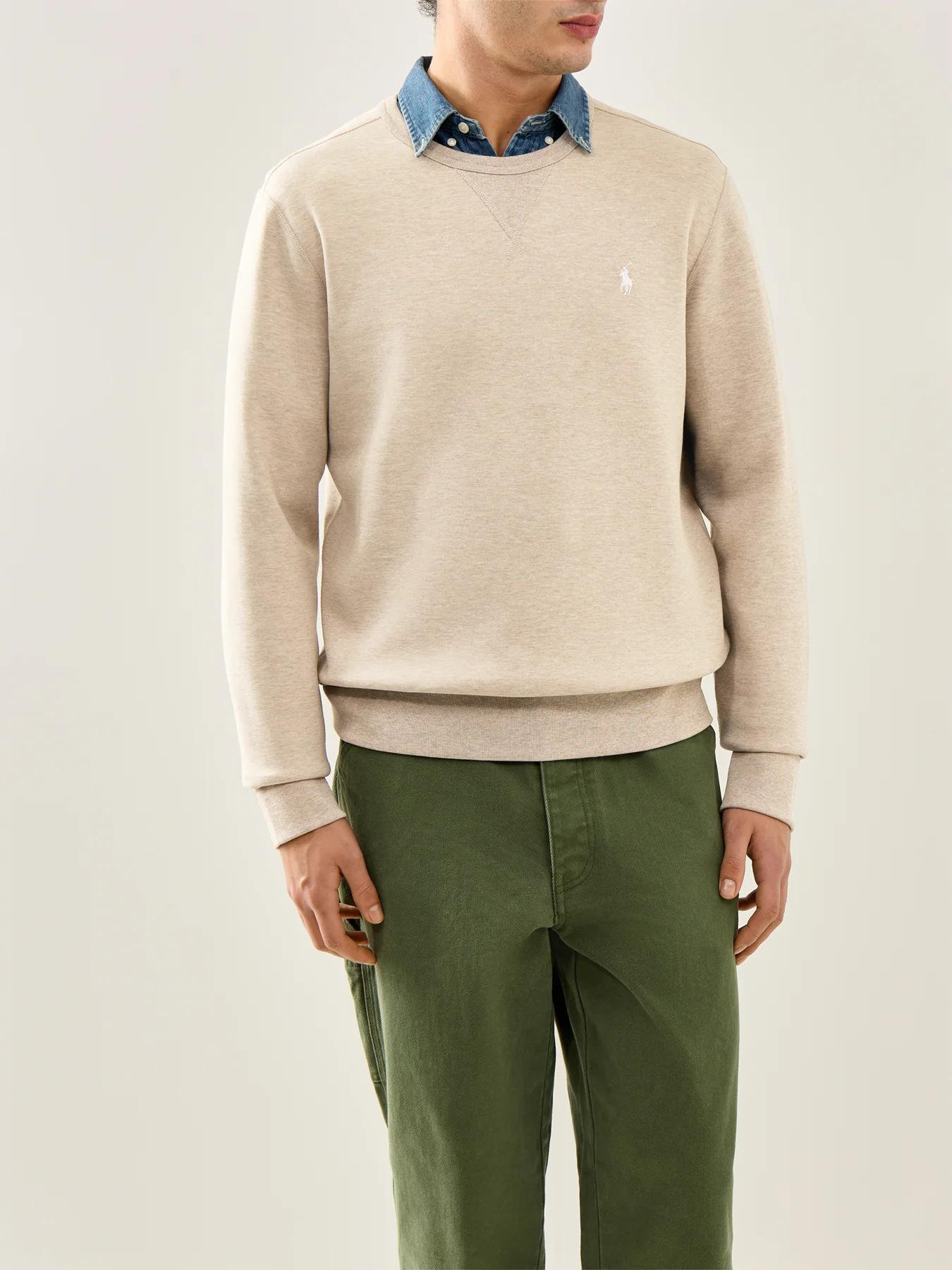Double Knit Crew Sweat Beige - Image 4