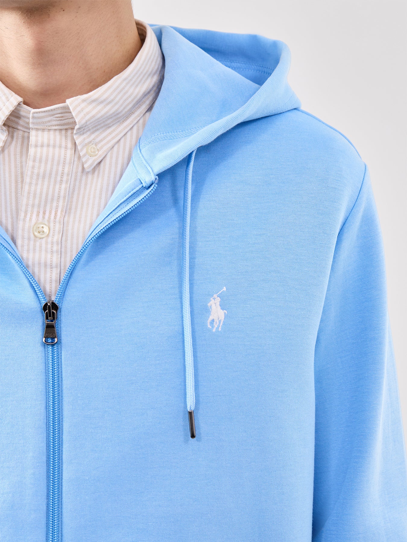 Double Knit Hoodie Blue - Image 3