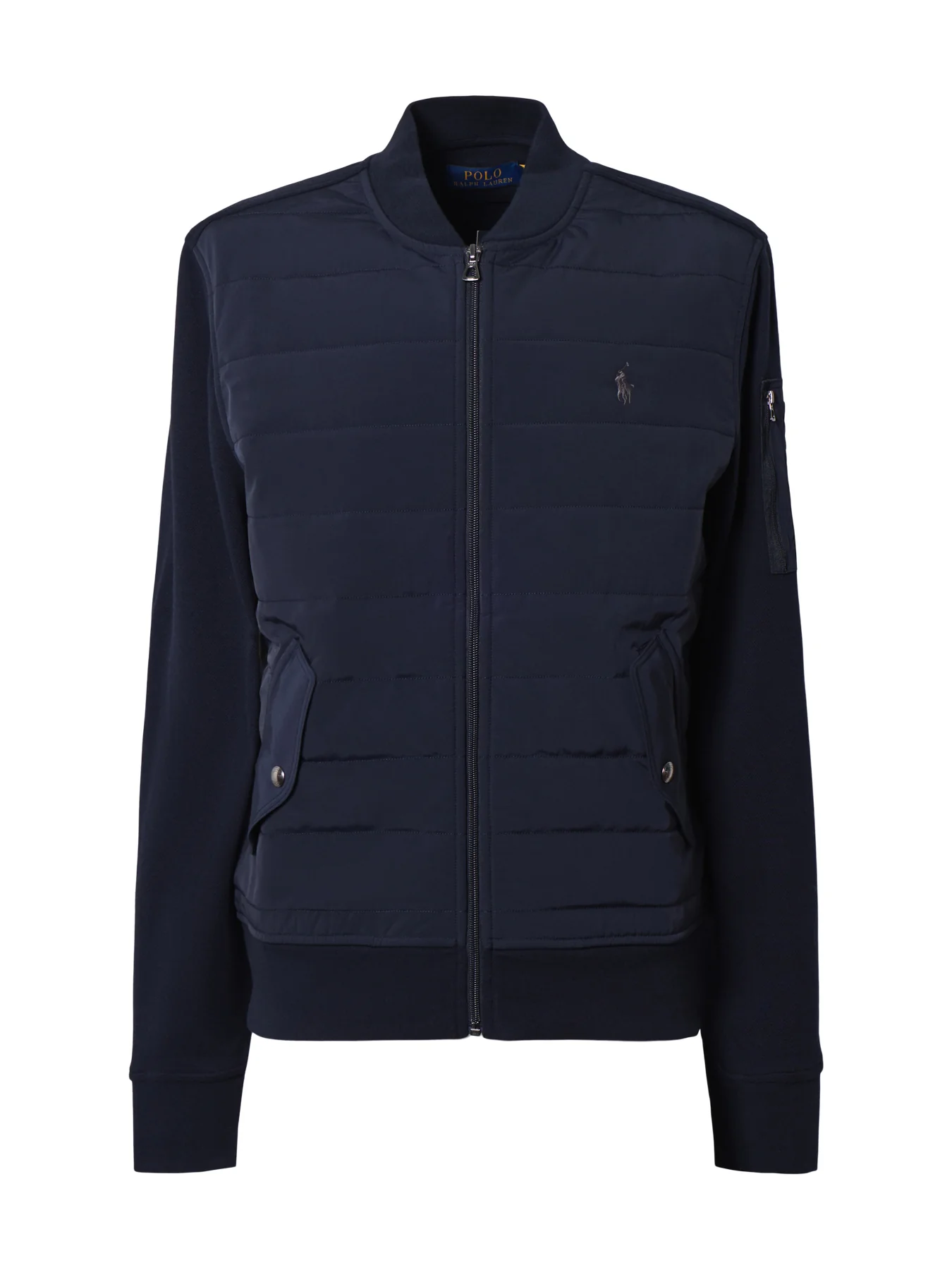 Double Knit Hybrid Baseball Sweatshirt Navy