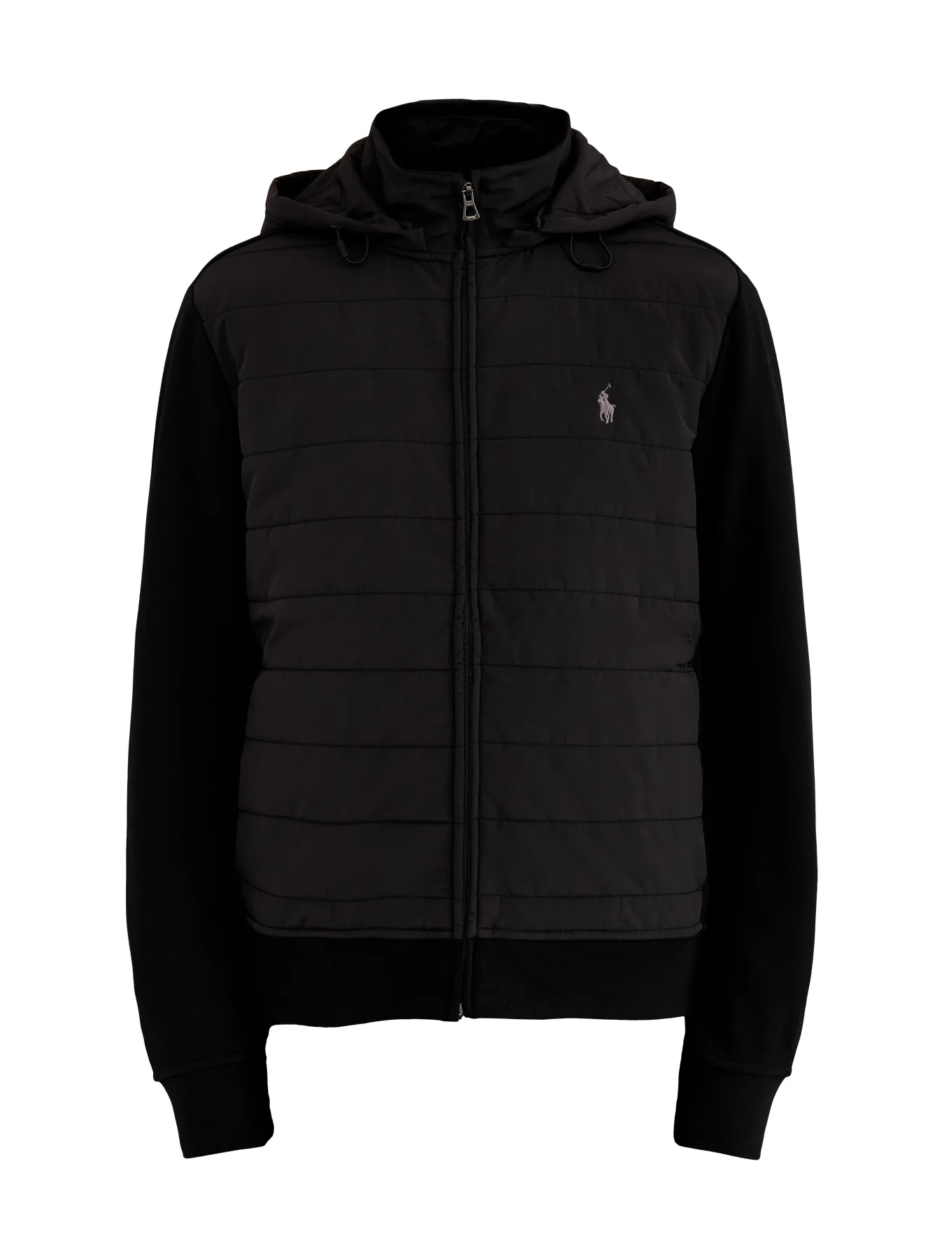 Double Knit Zip Hoodie Black