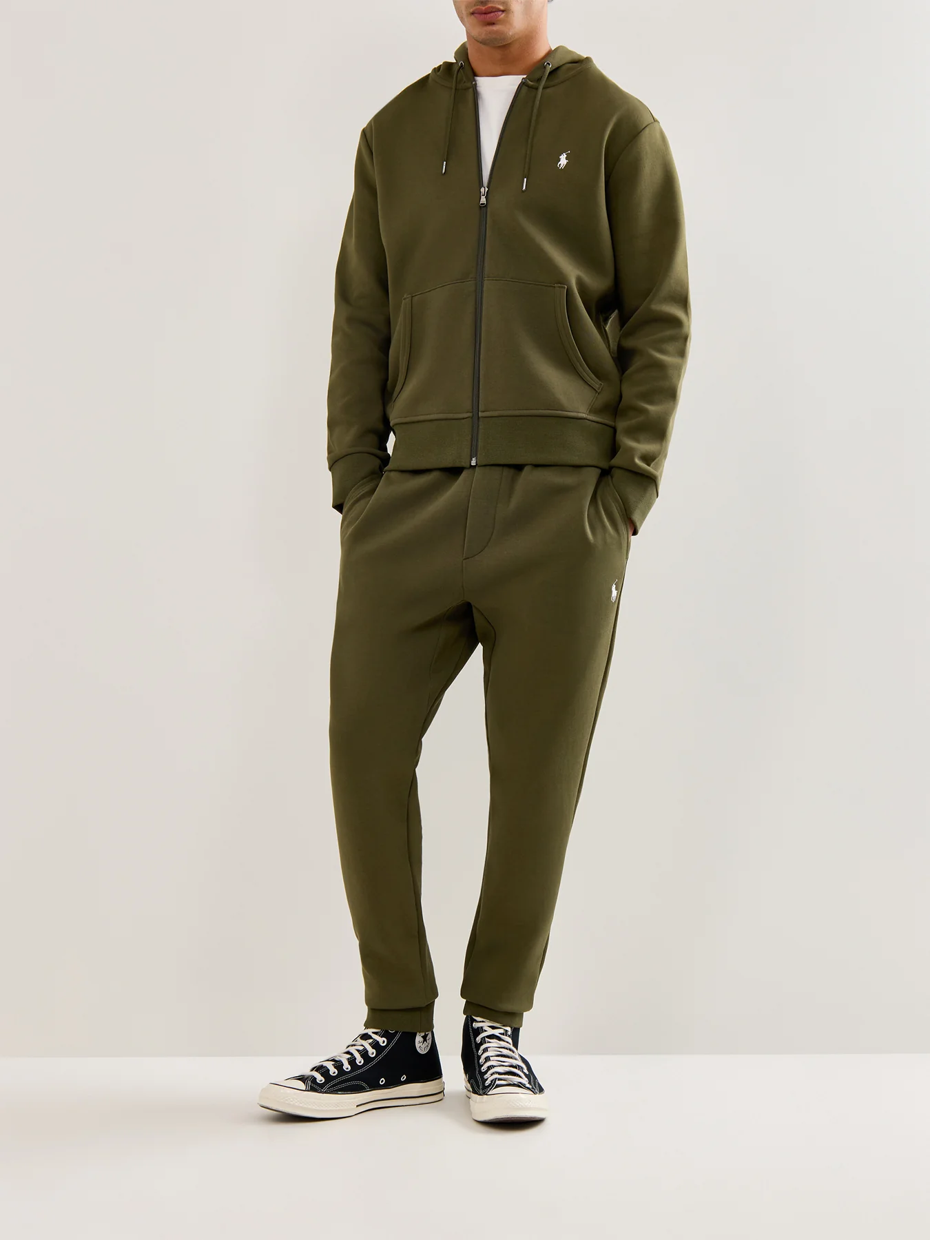 Double Knit Joggers Olive - Image 2
