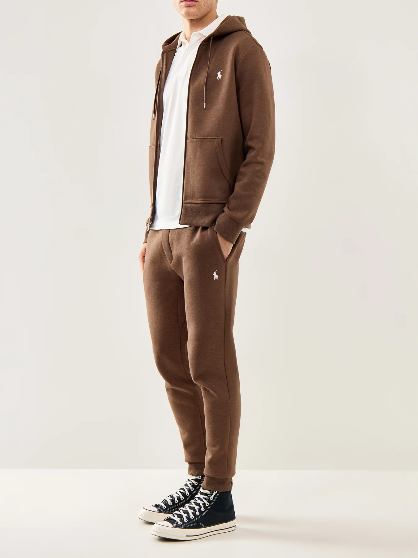Double Knit Joggers Brown - Image 2