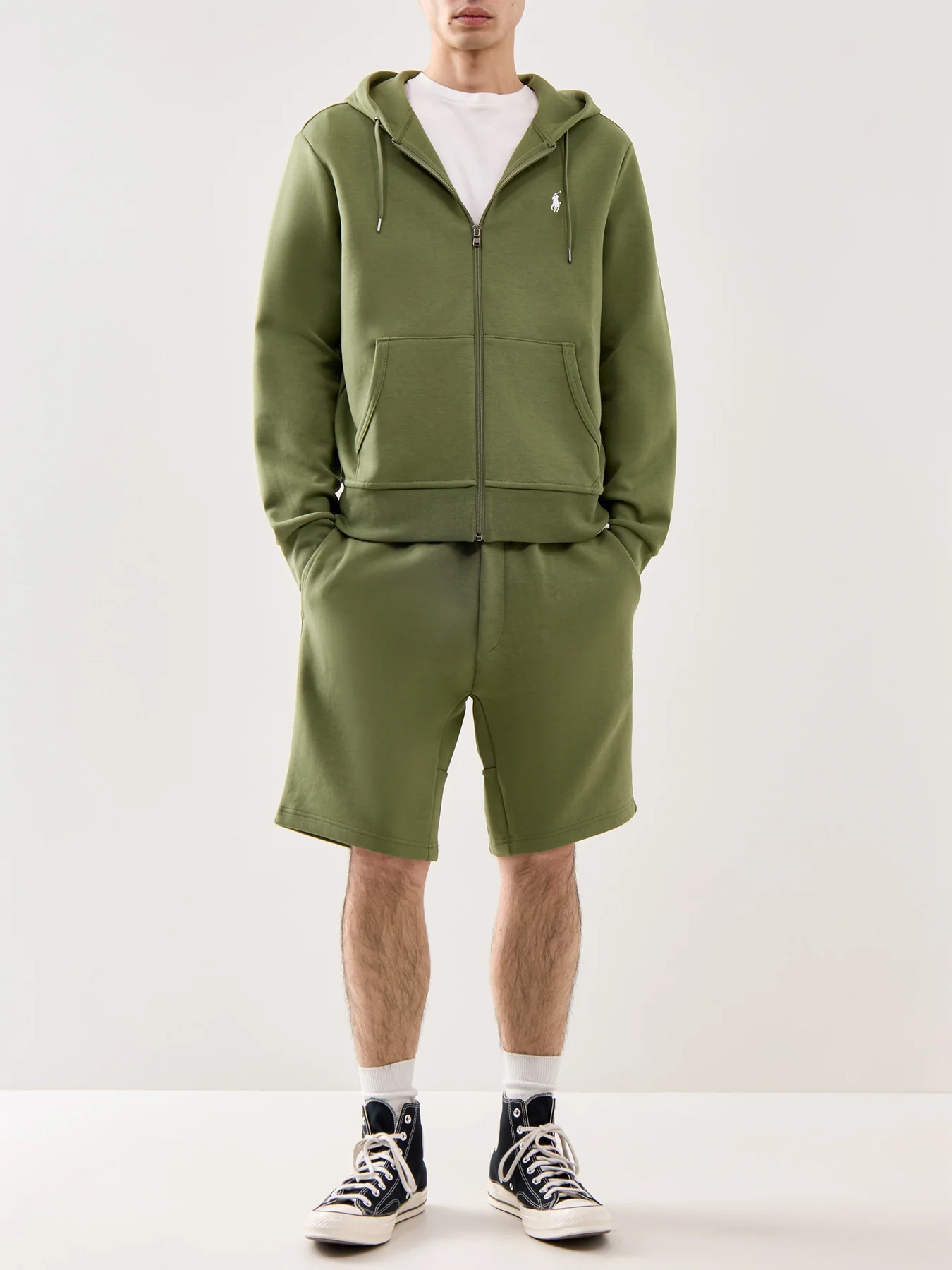 Double Knit Shorts Olive - Image 2