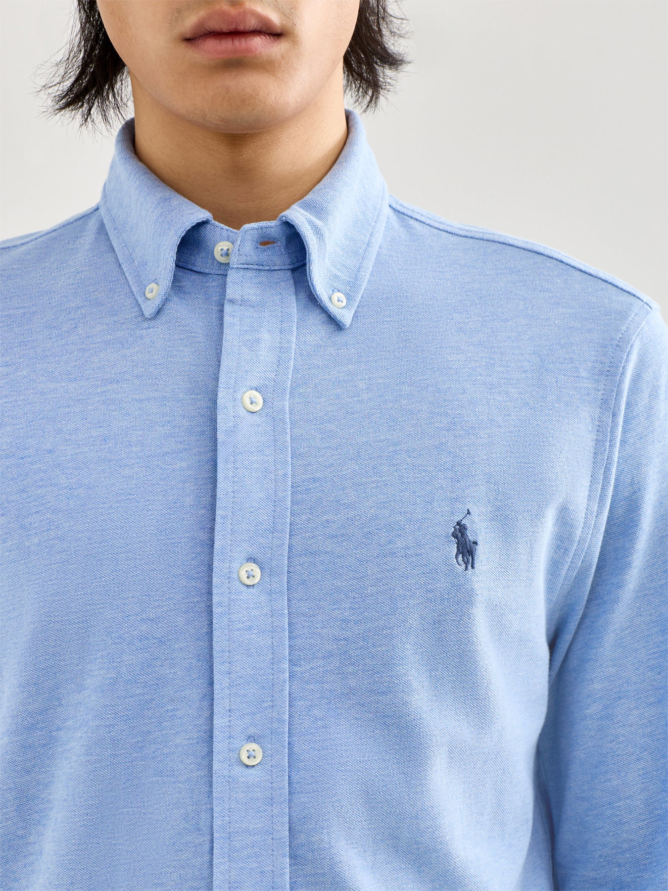 Featherweight Button-Down Collar Shirt Blue - Image 3