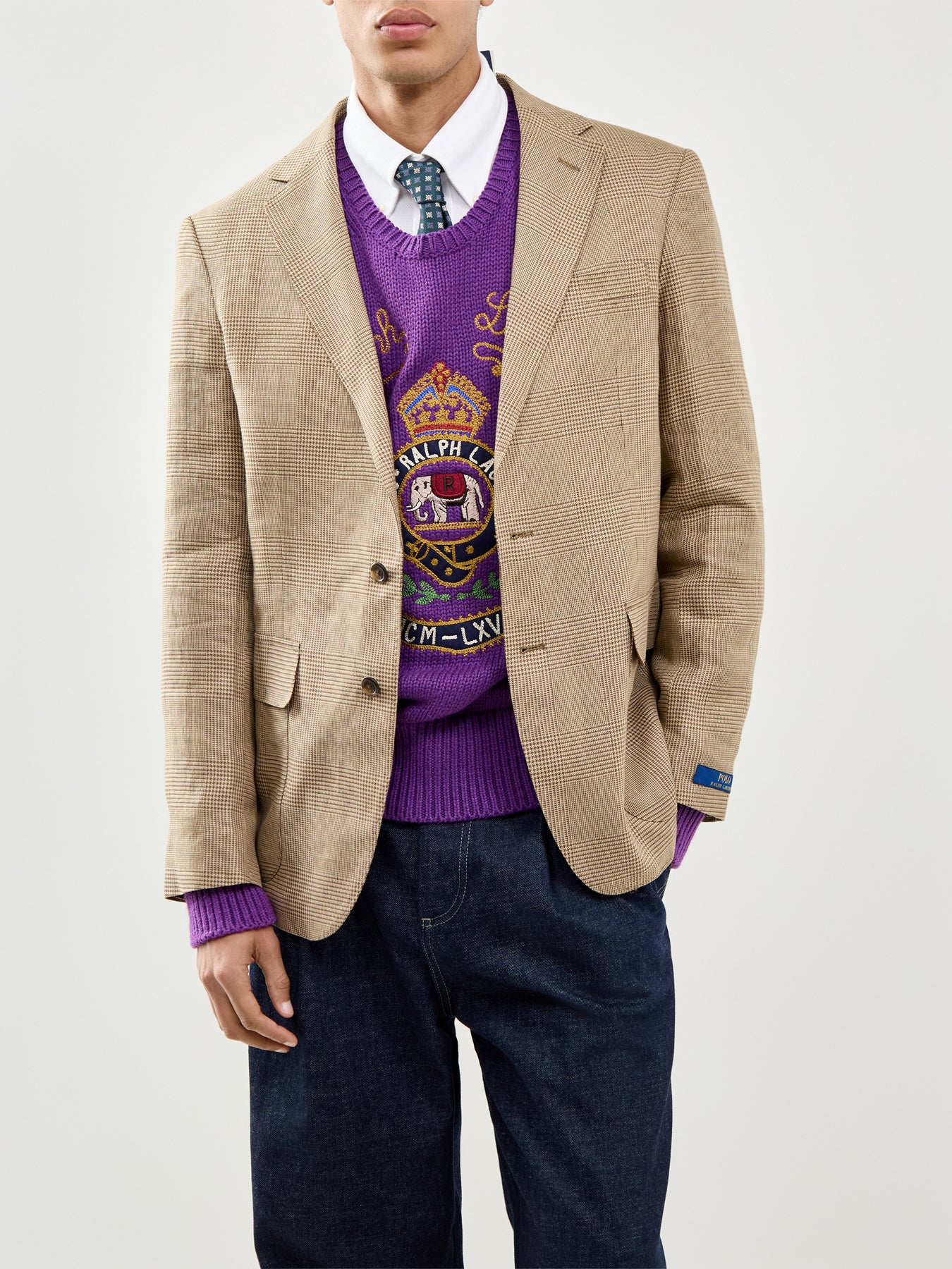 Glenplaid Blazer Brown - Image 4