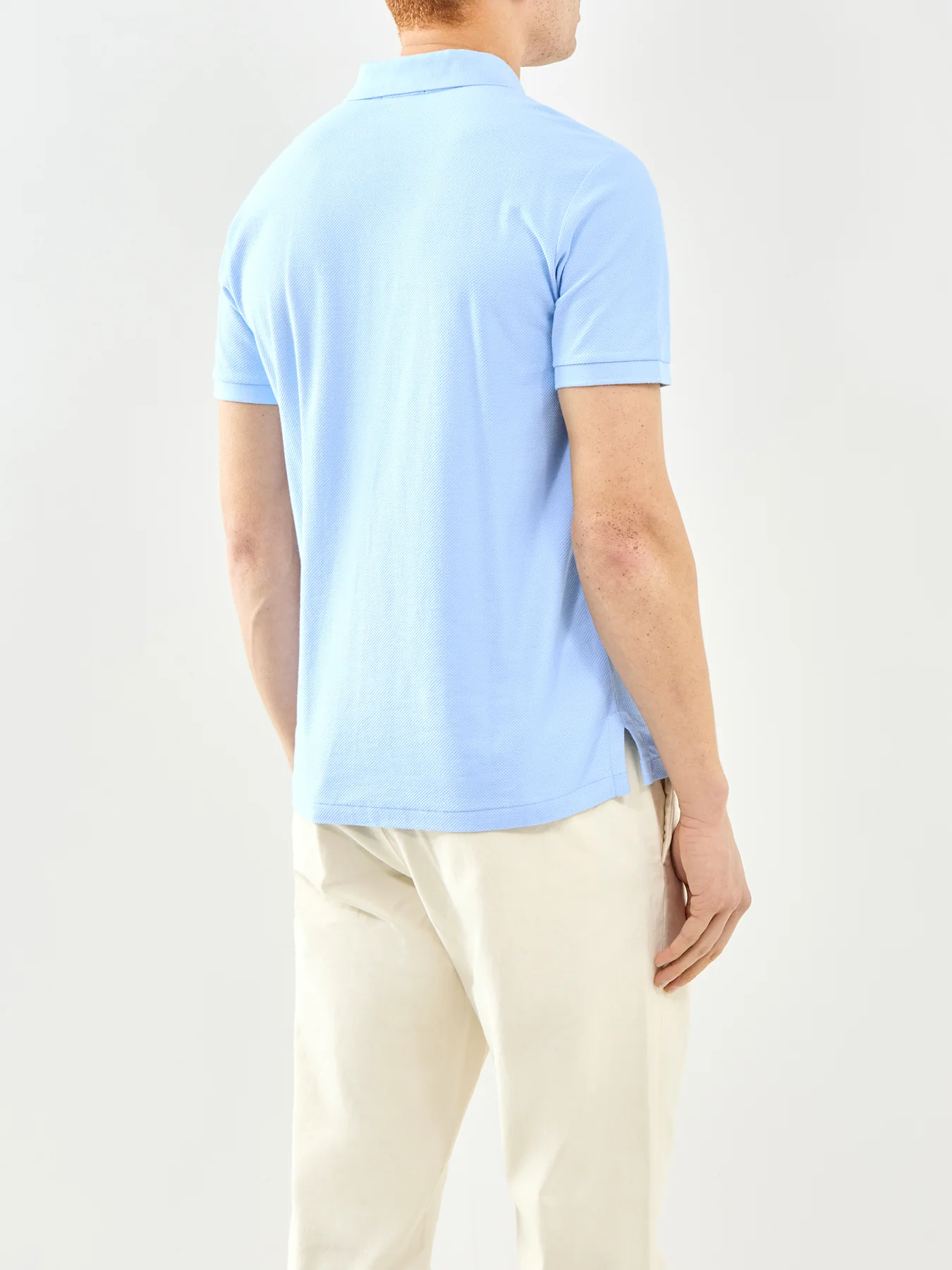 Honeycomb Polo Shirt Blue - Image 5