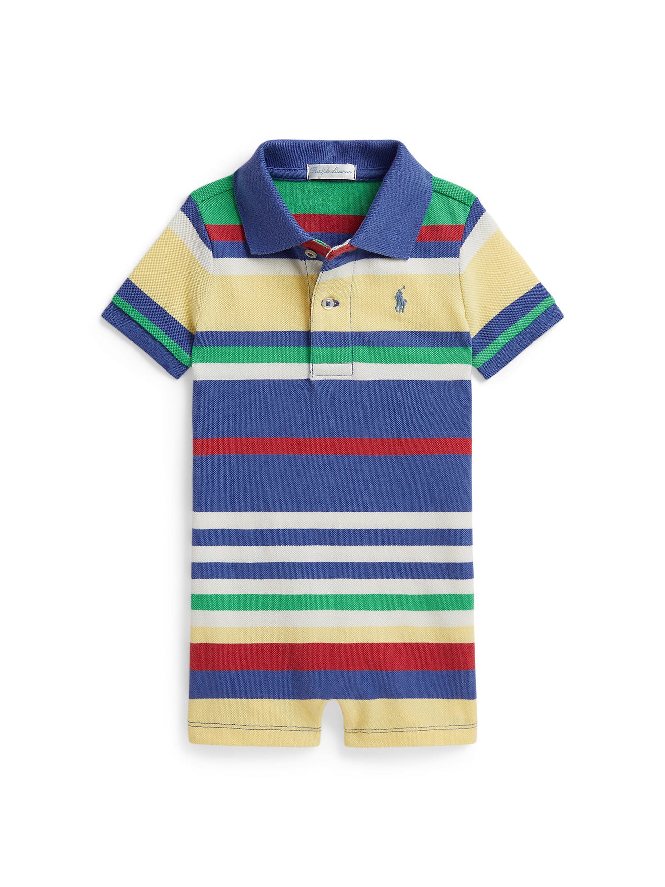 Baby Knit Shortall Blue Print