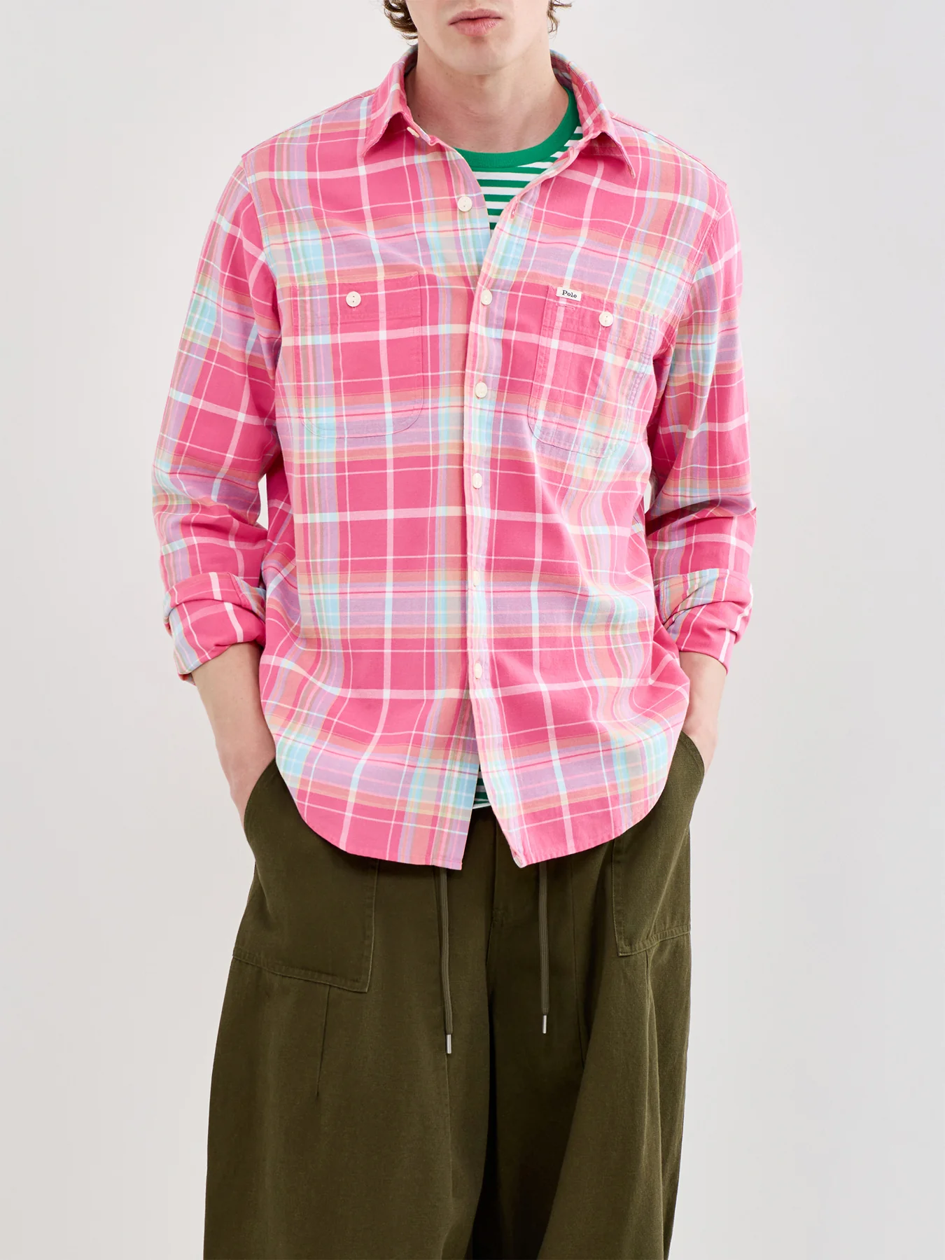 Lightweight Check Shirt Pink - Image 4