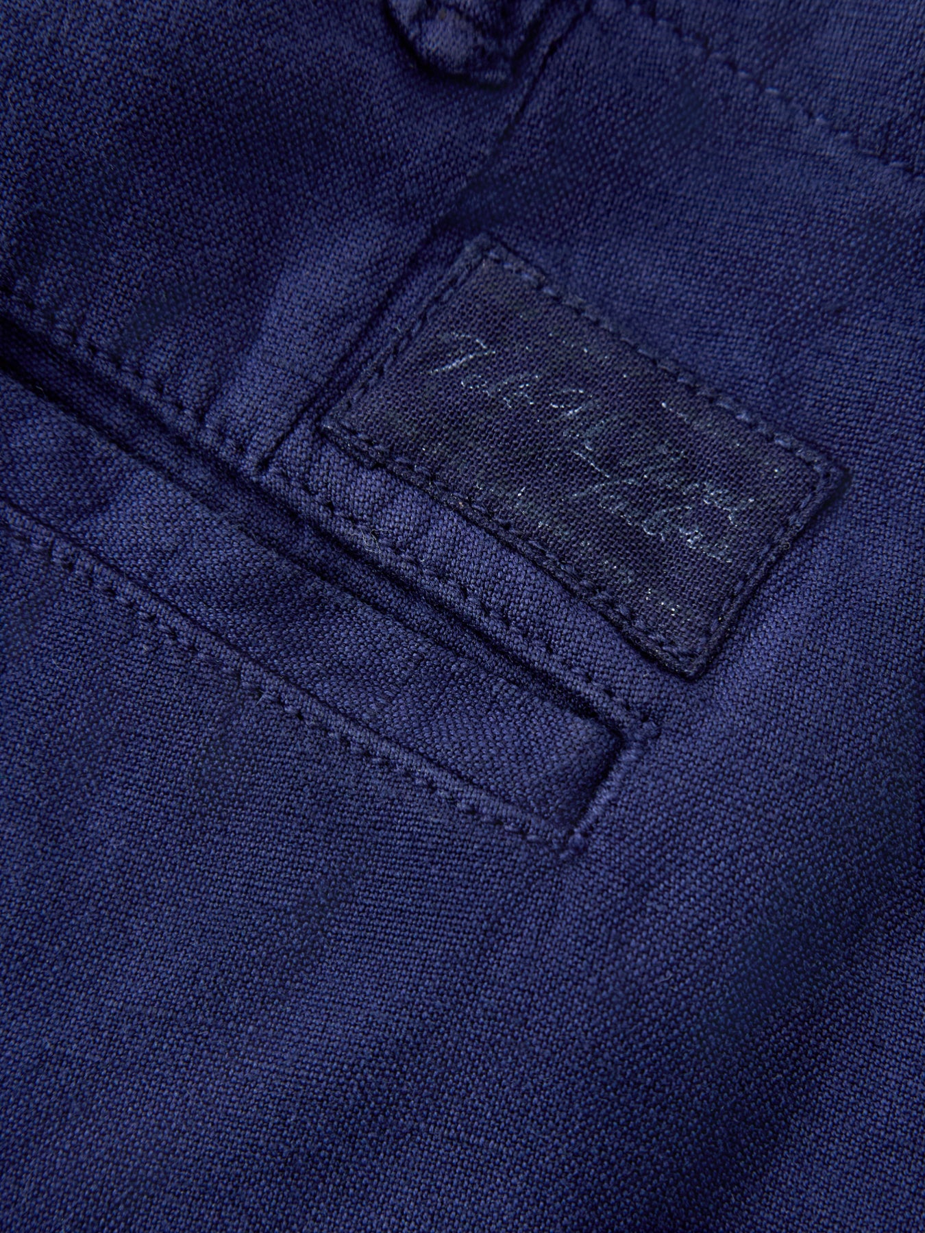 Linen Cotton Shorts Navy - Image 3