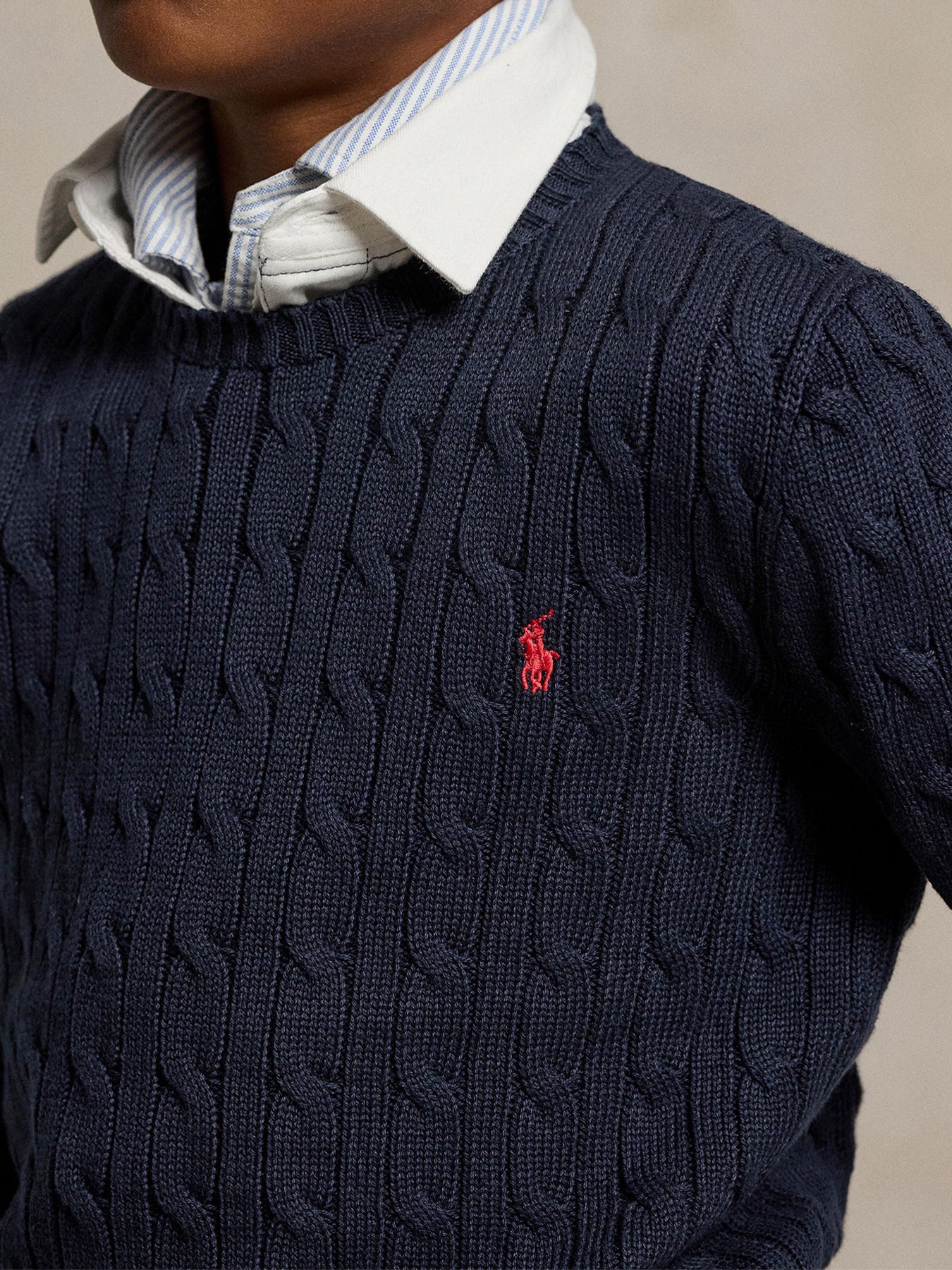 Blue Cable Knit Sweater - Image 9