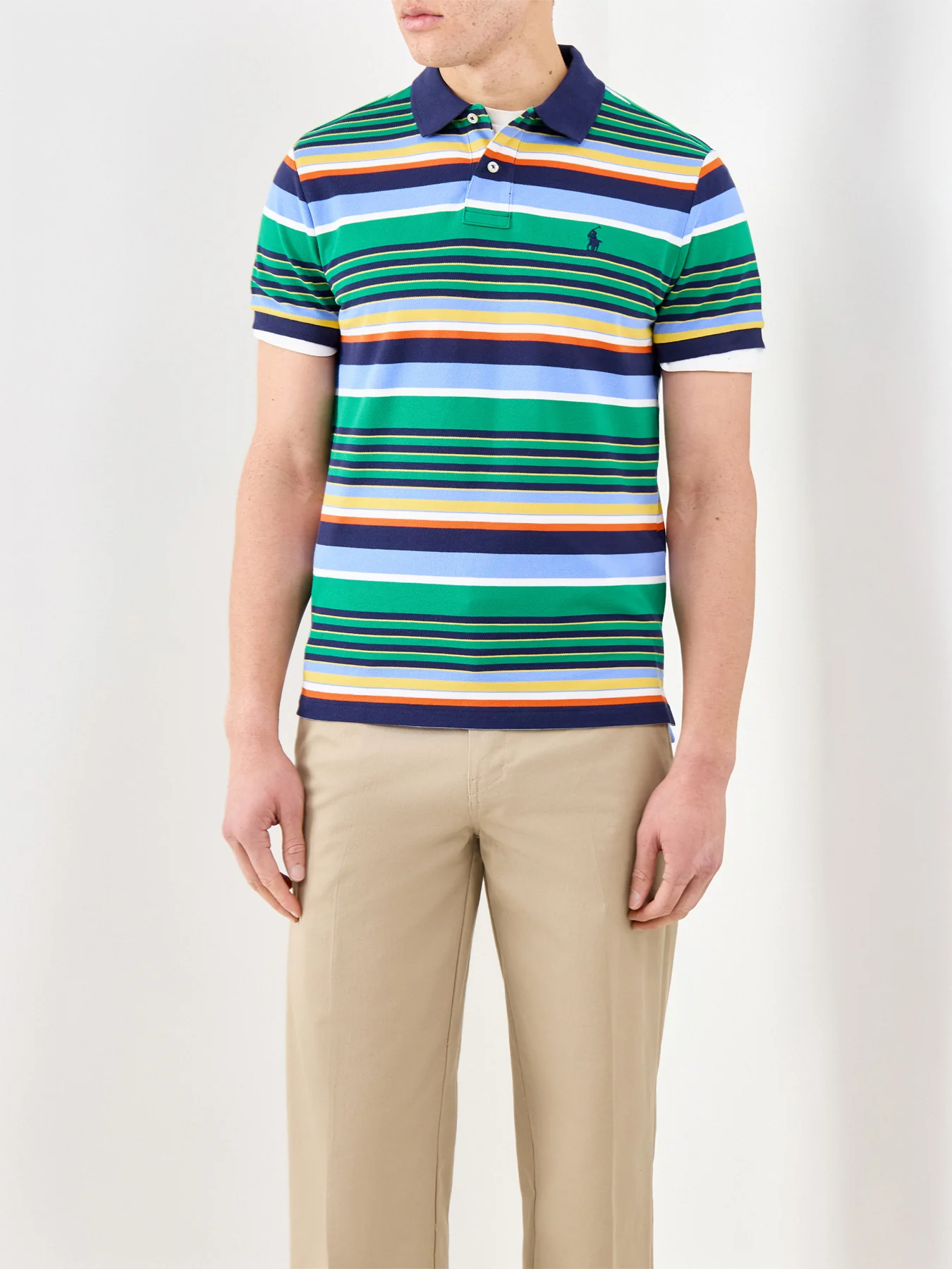 Multi Stripe Polo Shirt Multi - Image 4