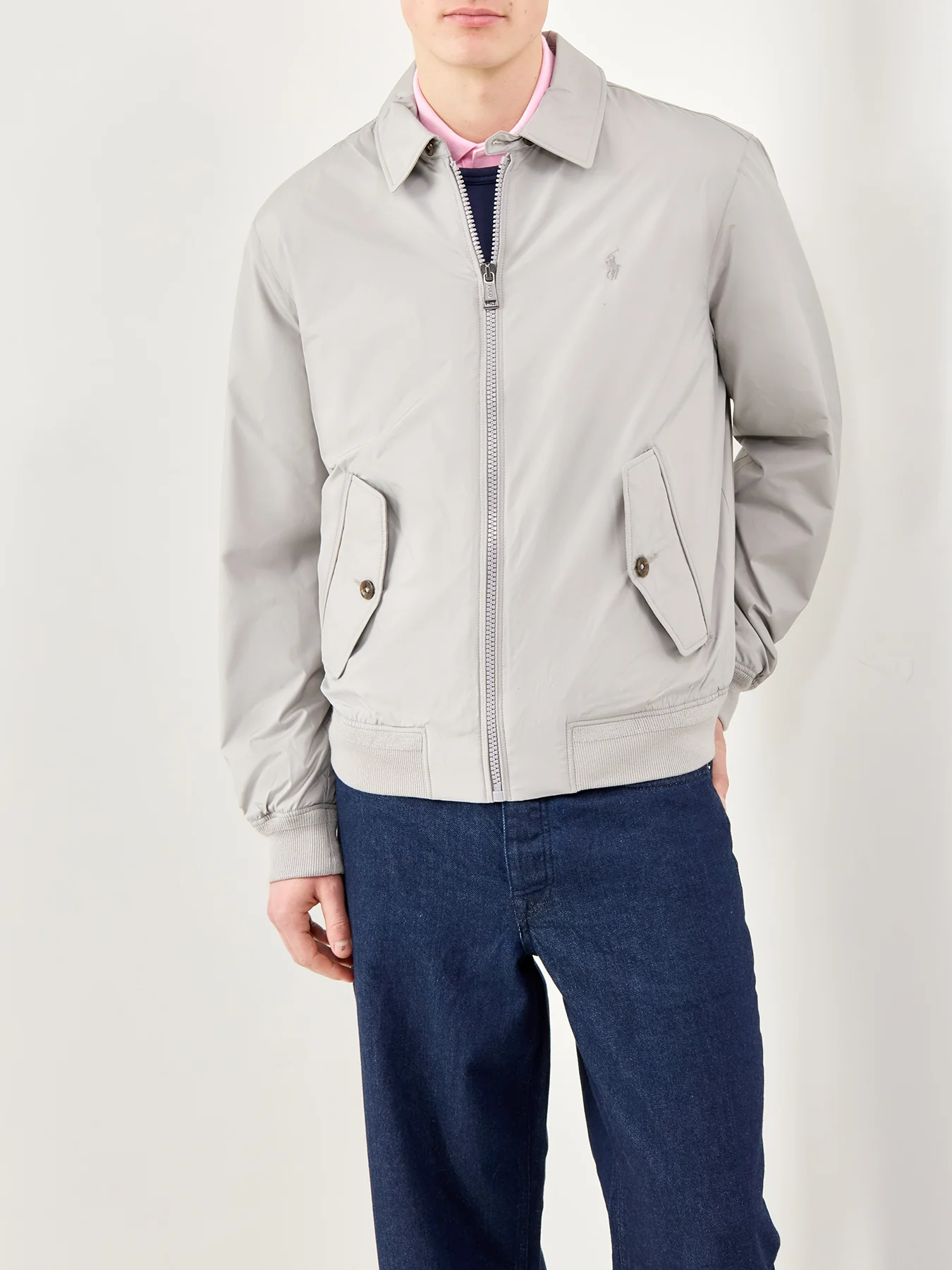 Packable Lightweight Windbreaker Grey Fog - Image 4