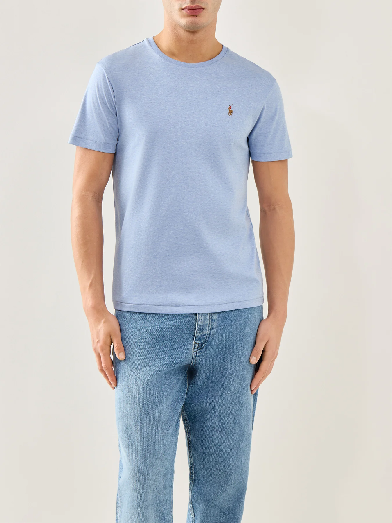 Pima Multicoloured Logo Tee Blue - Image 4