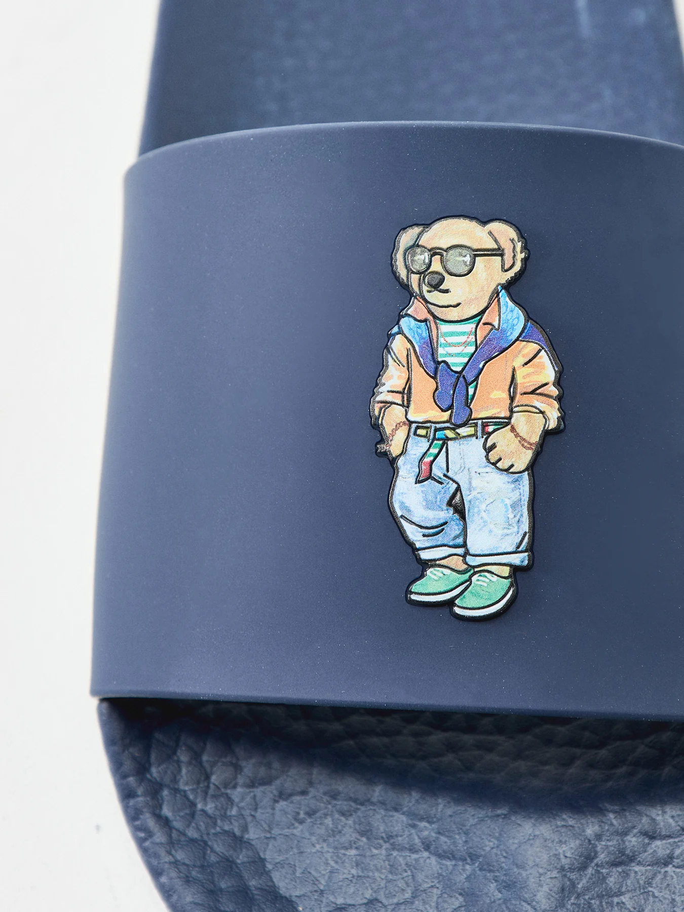 Polo Bear Slides Navy - Image 3