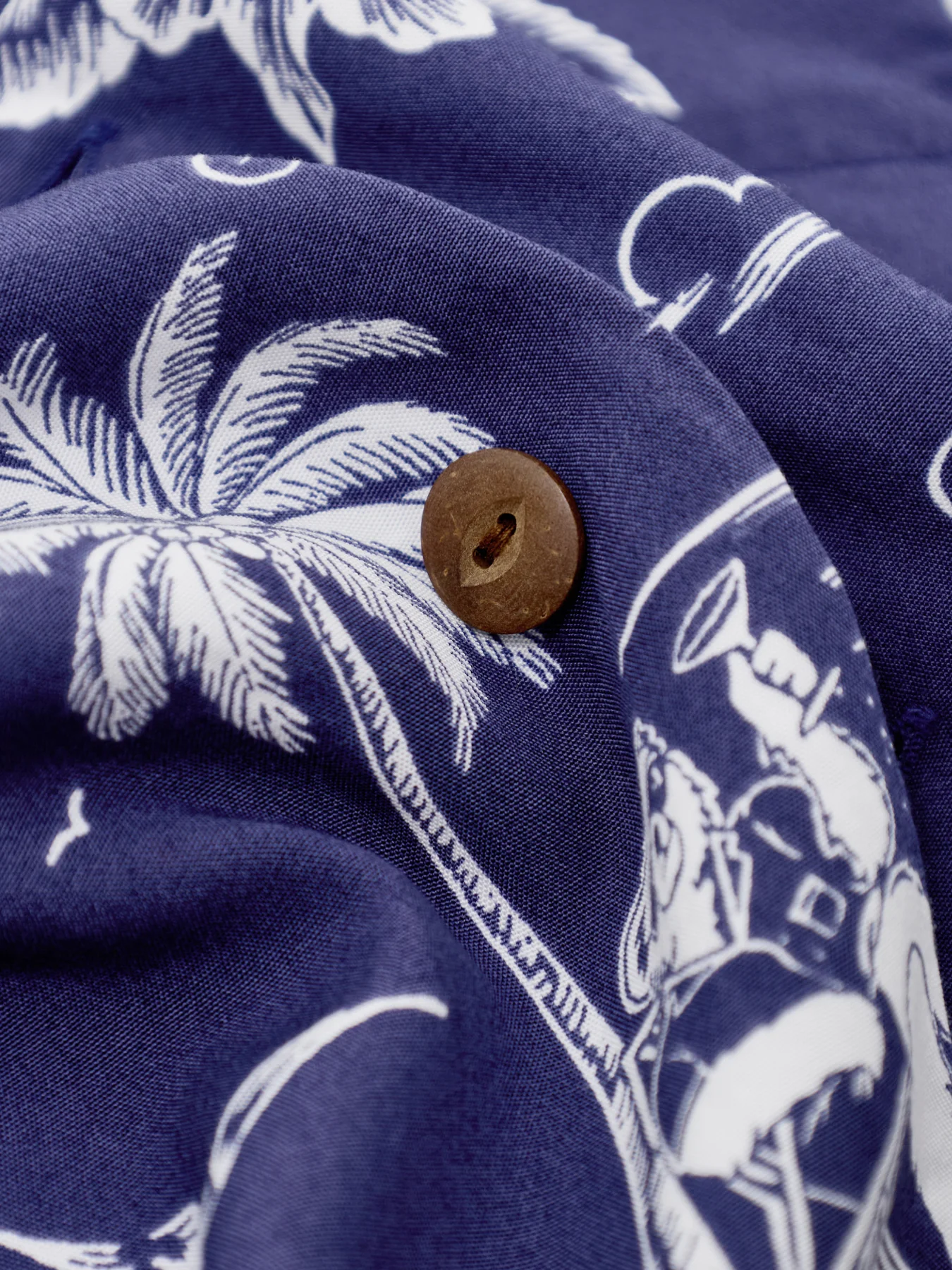 Printed Short Sleeve Shirt Navy - Image 3