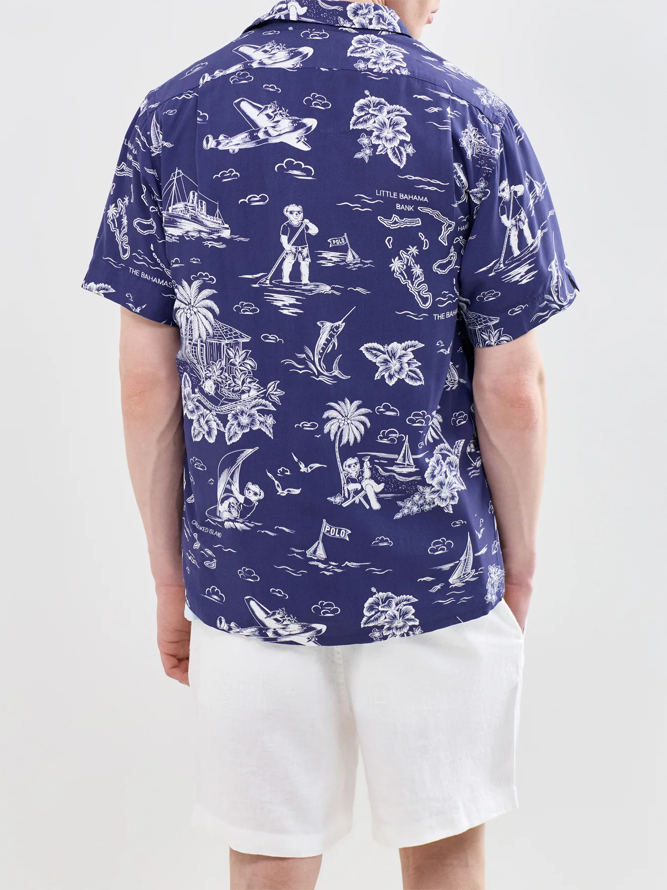 Printed Short Sleeve Shirt Navy - Image 5