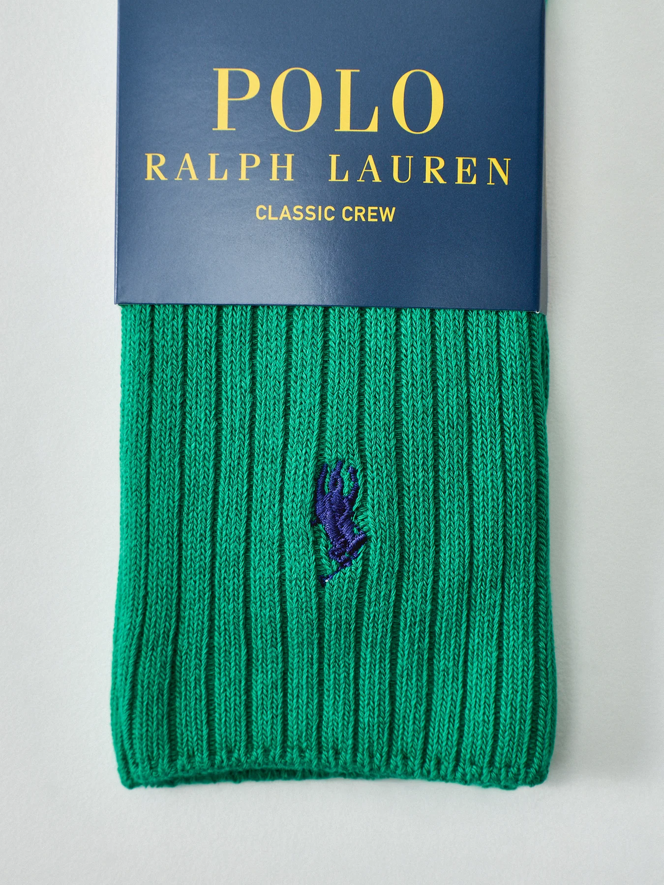 Ribbed Crew Socks Green - Image 2