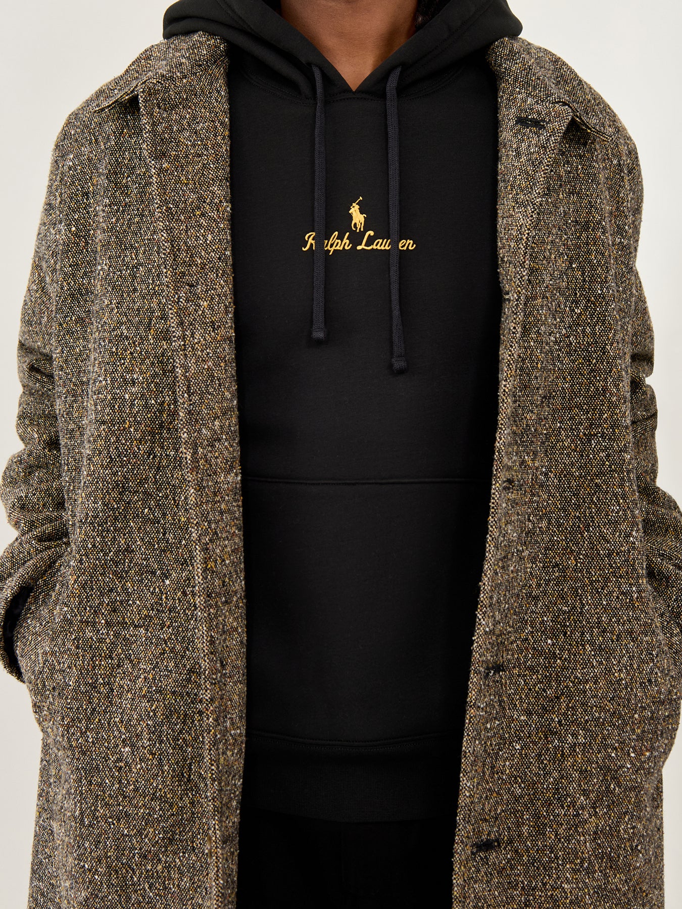 Gold Logo Hoodie Black - Image 3