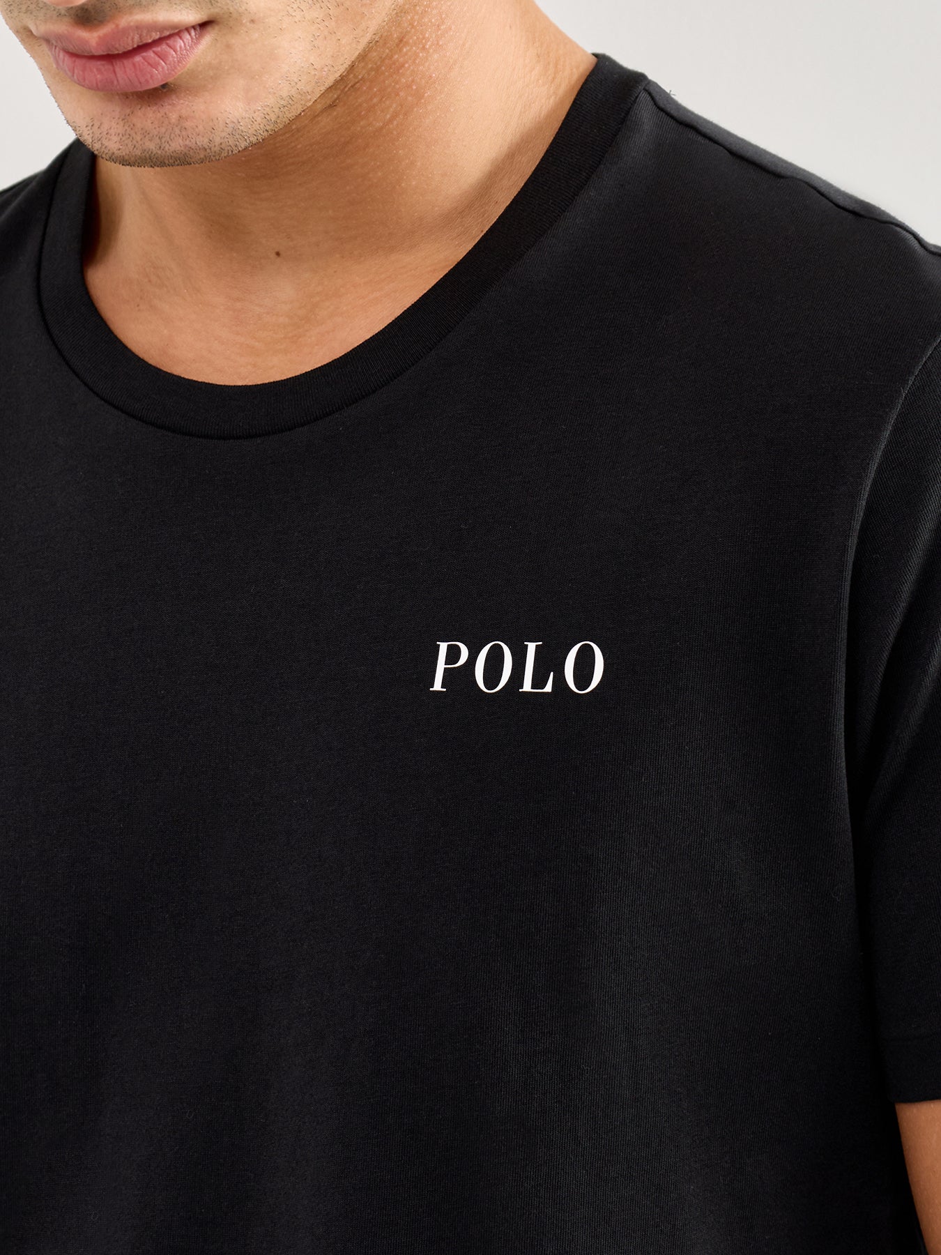Short Sleeve Crew Sleep Top Navy - Image 4