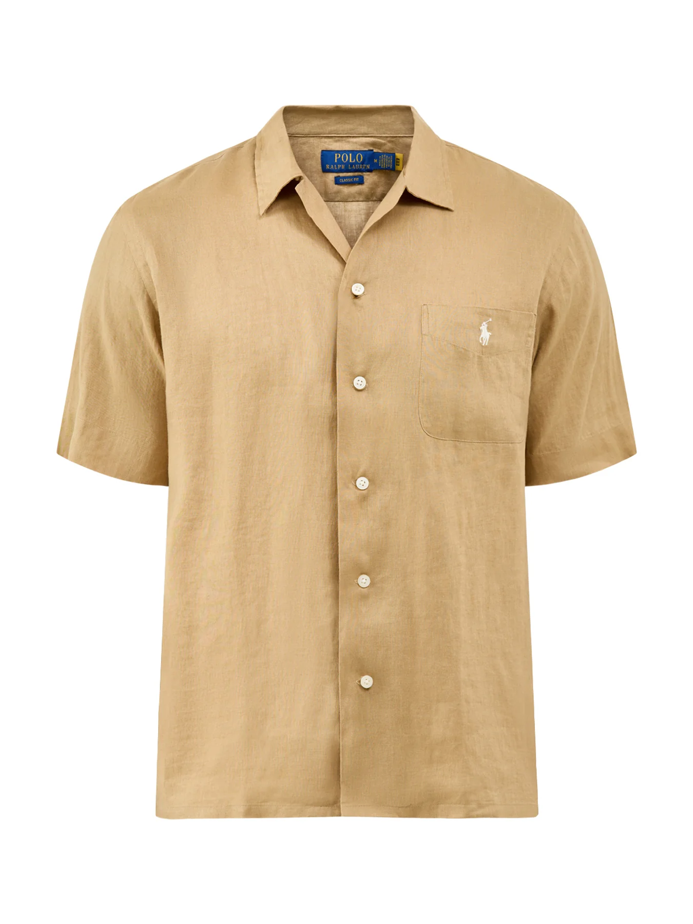 Open Collar Shirt Beige