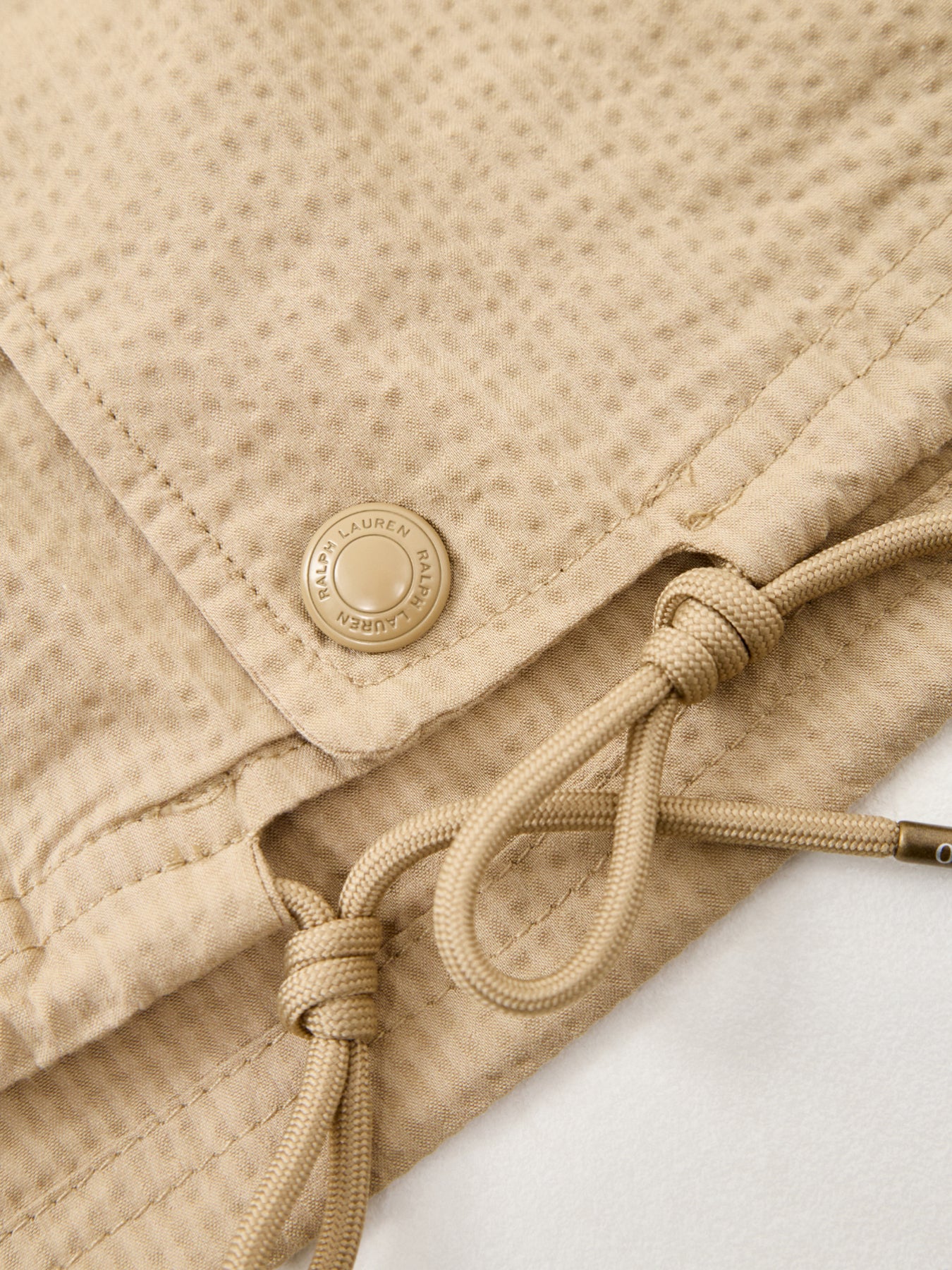 Seersucker Coach Jacket Beige - Image 3