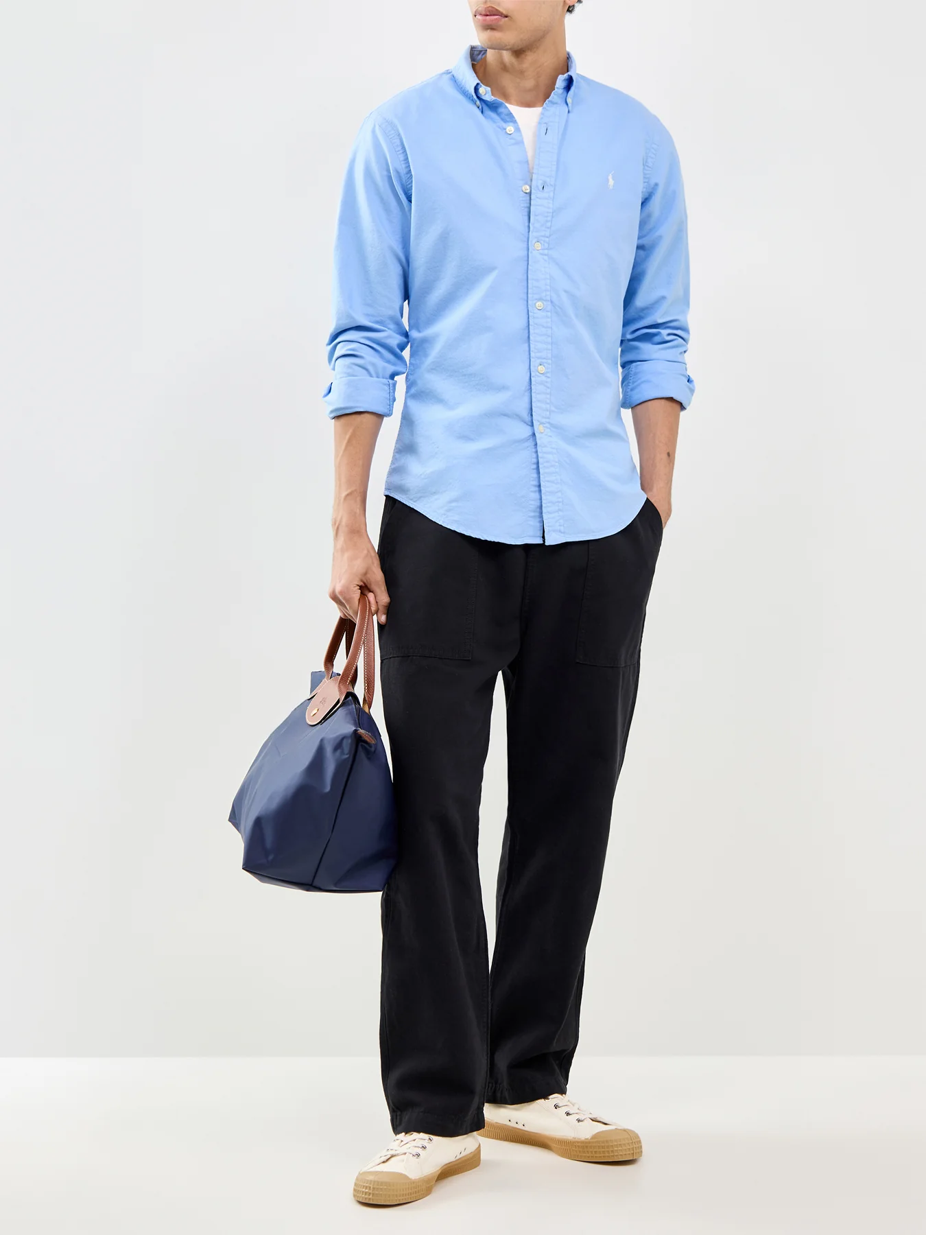 Slim Fit Oxford Shirt Blue - Image 2