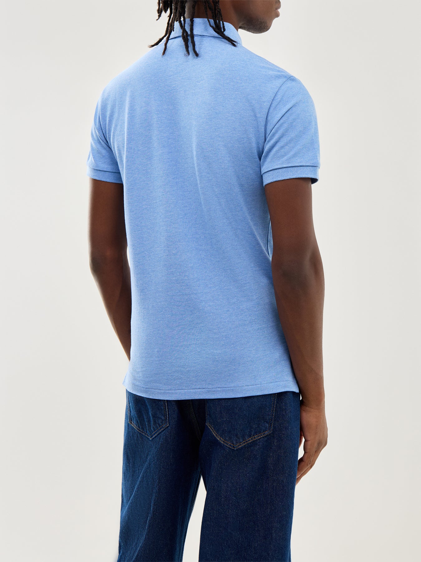 Slim Fit Polo Top Soft Royal Heather - Image 5