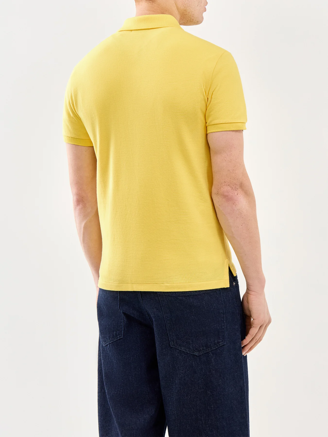 Slim Fit Polo Shirt Yellow - Image 5