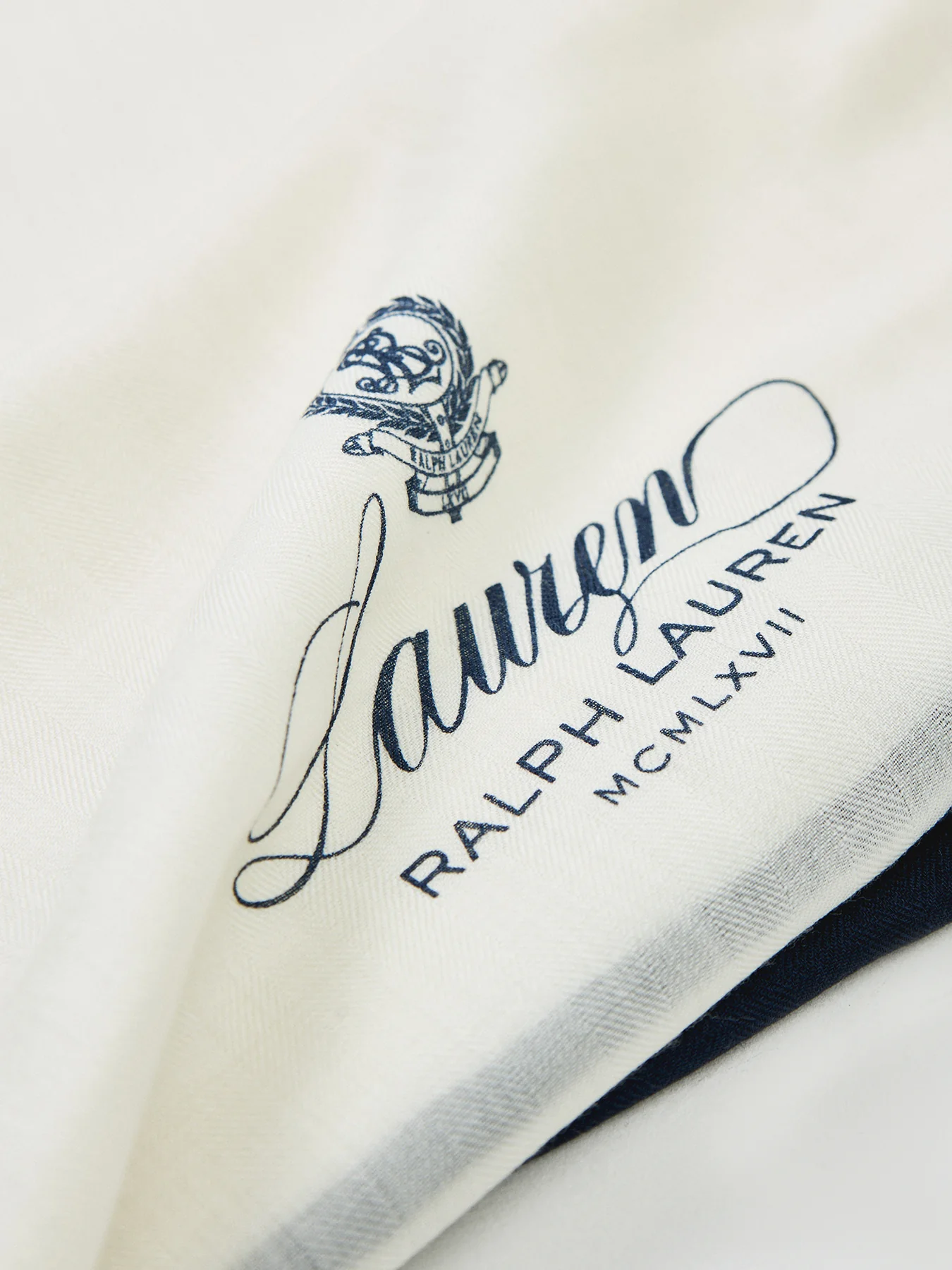 Wool Silk Scarf Cream - Image 3