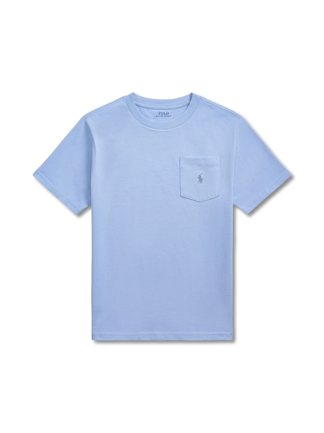 Kids’ Pocket T-Shirt Blue - Image 4